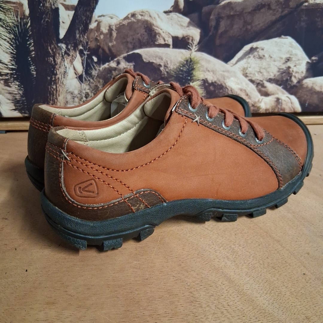 Keen Presidio Rusty Orange Nubuc & Dark Brown Leather Laced Sneakers Sz 6 NICE!