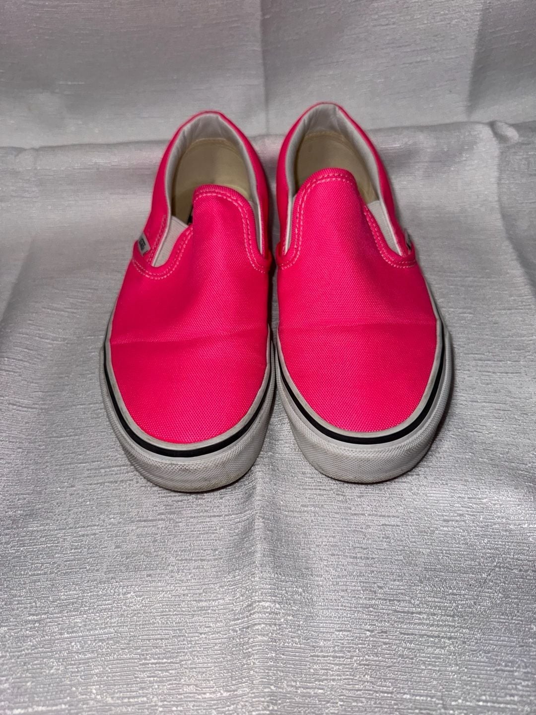 Vans Classic Slip-On Neon Pink Canvas Sneakers