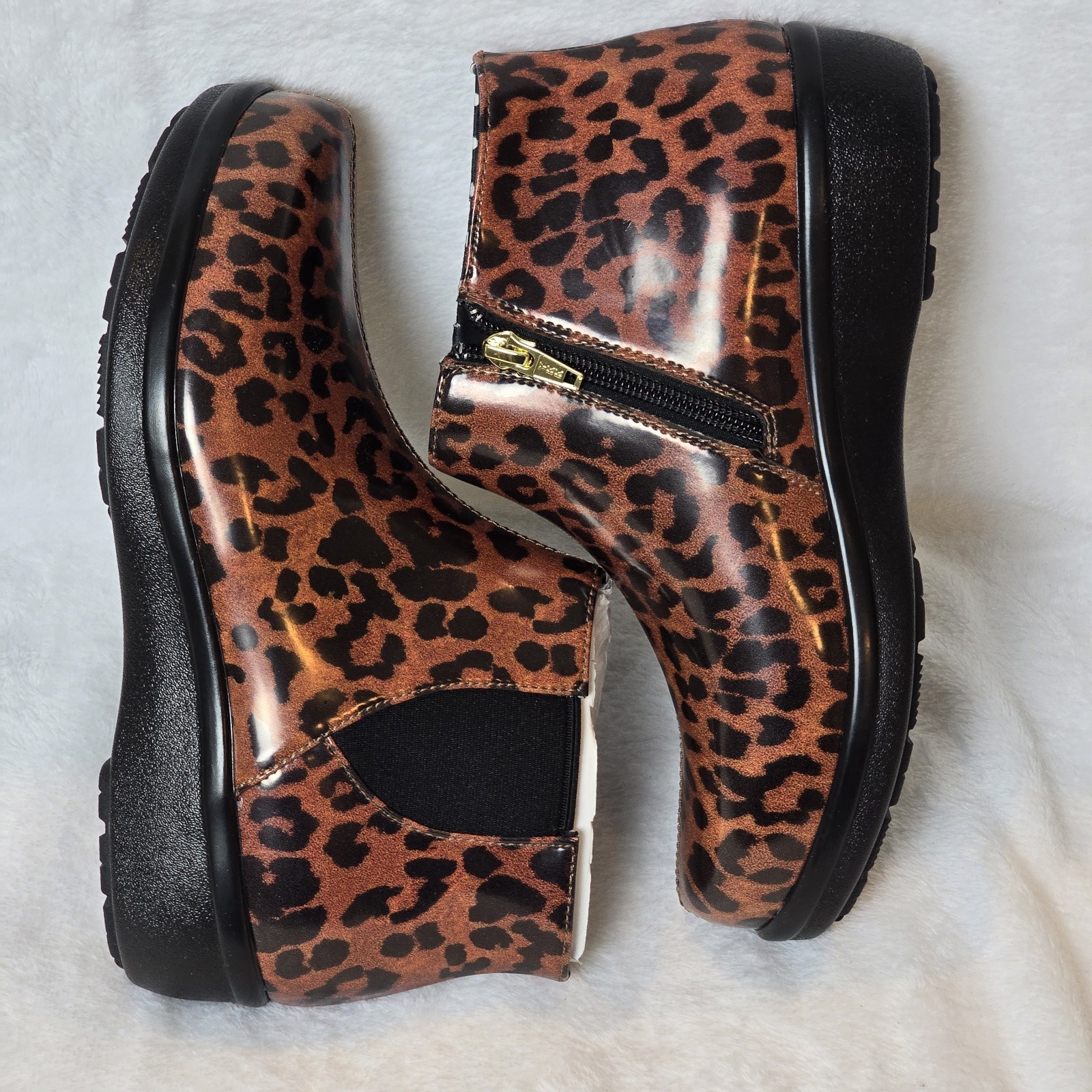 Alegria Climatease Womens Boot Leopard Size US 6-6.5 EU 36 NEW W/O Box