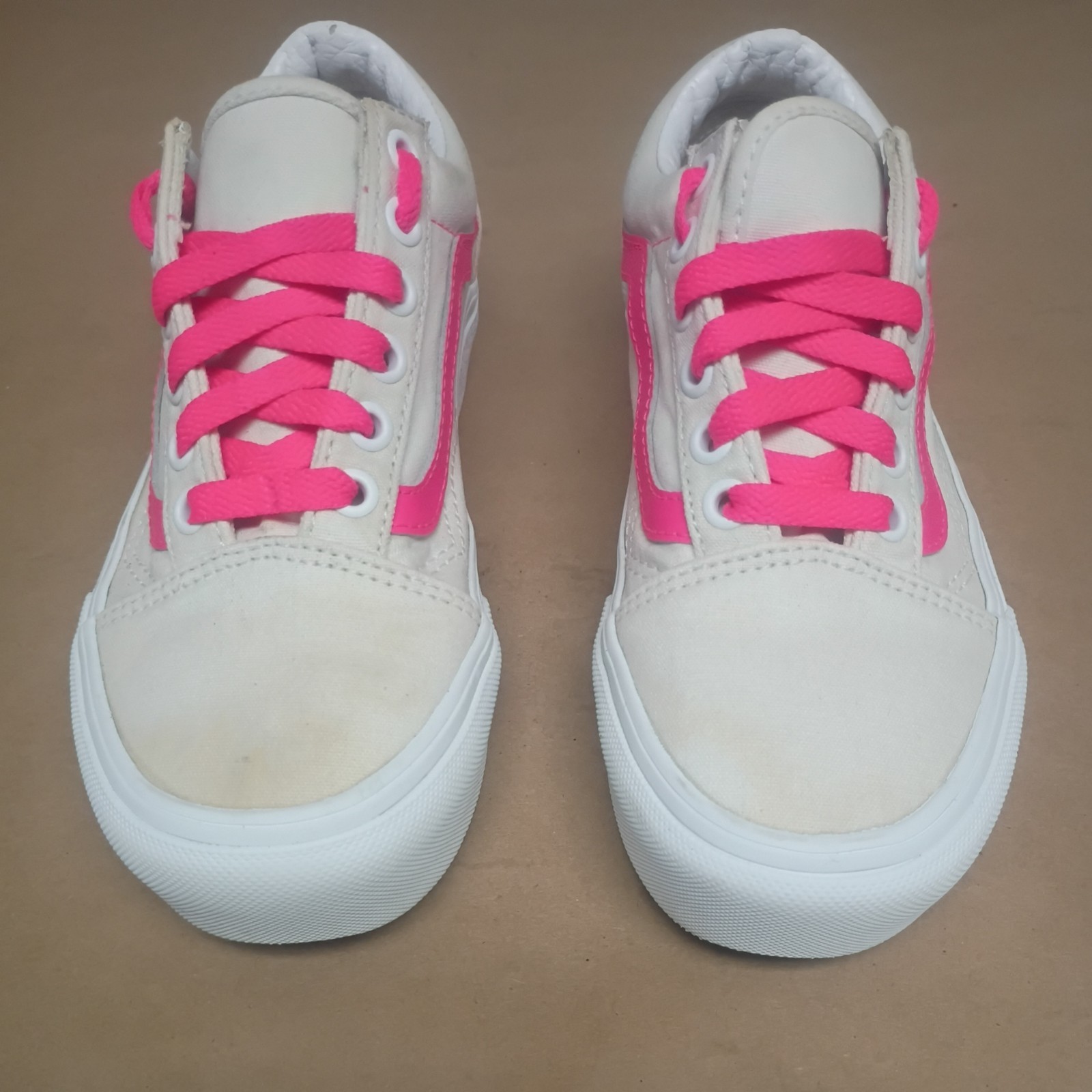 VANS Old Skool Platform Chunky Sole Off White Sneakers Women’s Size 5 Men 3.5