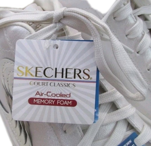 Skechers Eden Lx-Slight Shimmer Court Sneaker Women’s-Off White-See Description