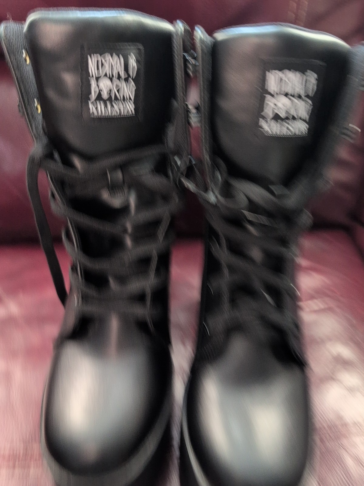 KILLSTAR Black Platform Wedge Ankle Boots-Moon Cut Out-Lace Up Dolls Kill
