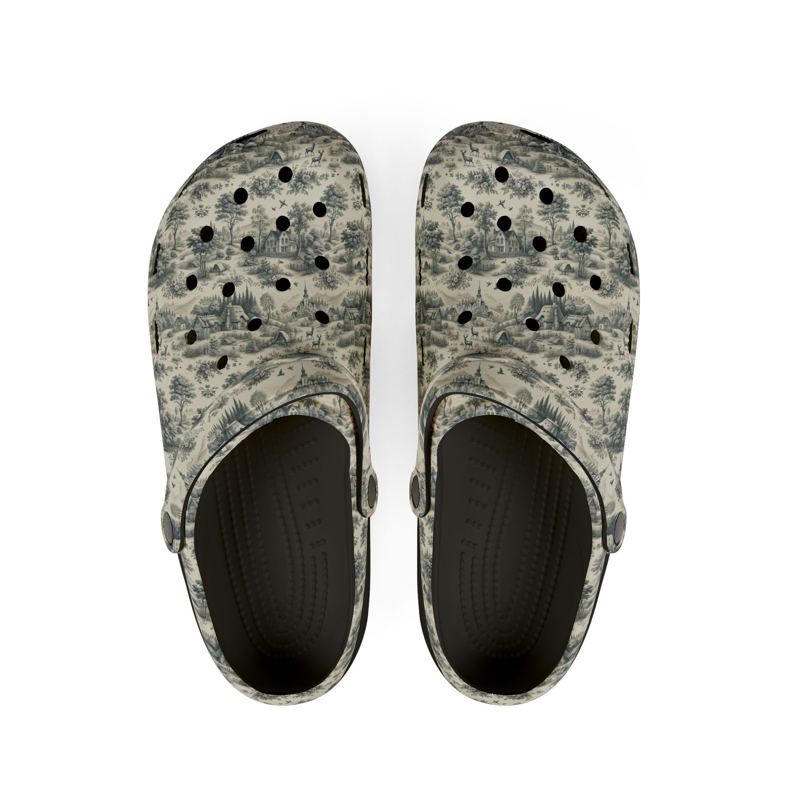 Vintage Toile Print Clogs | EVA Foam Shoes