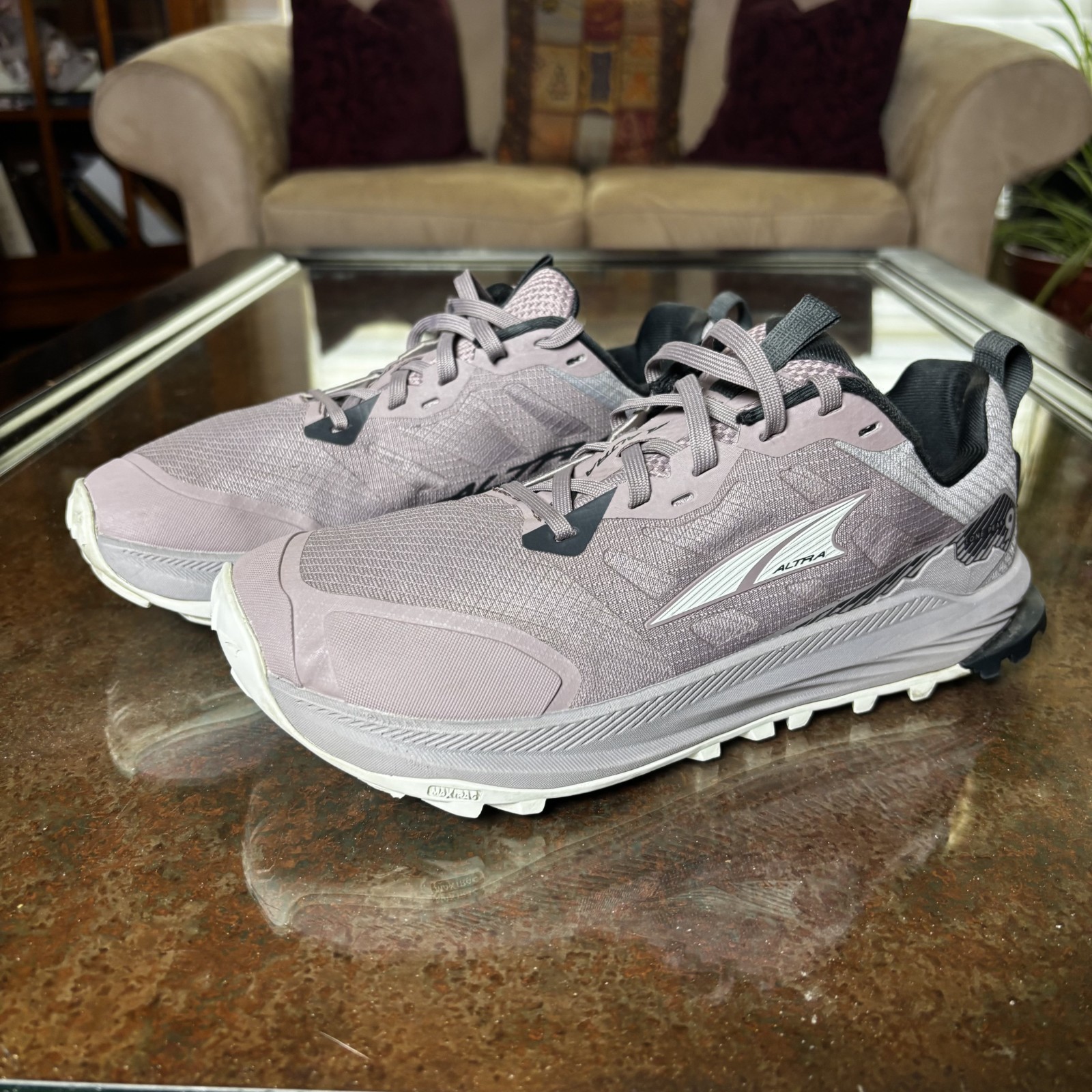 Altra Lone Peak 9 Shoes Womens 8.5 Purple Mauve Trail Running Athletic Sneakers