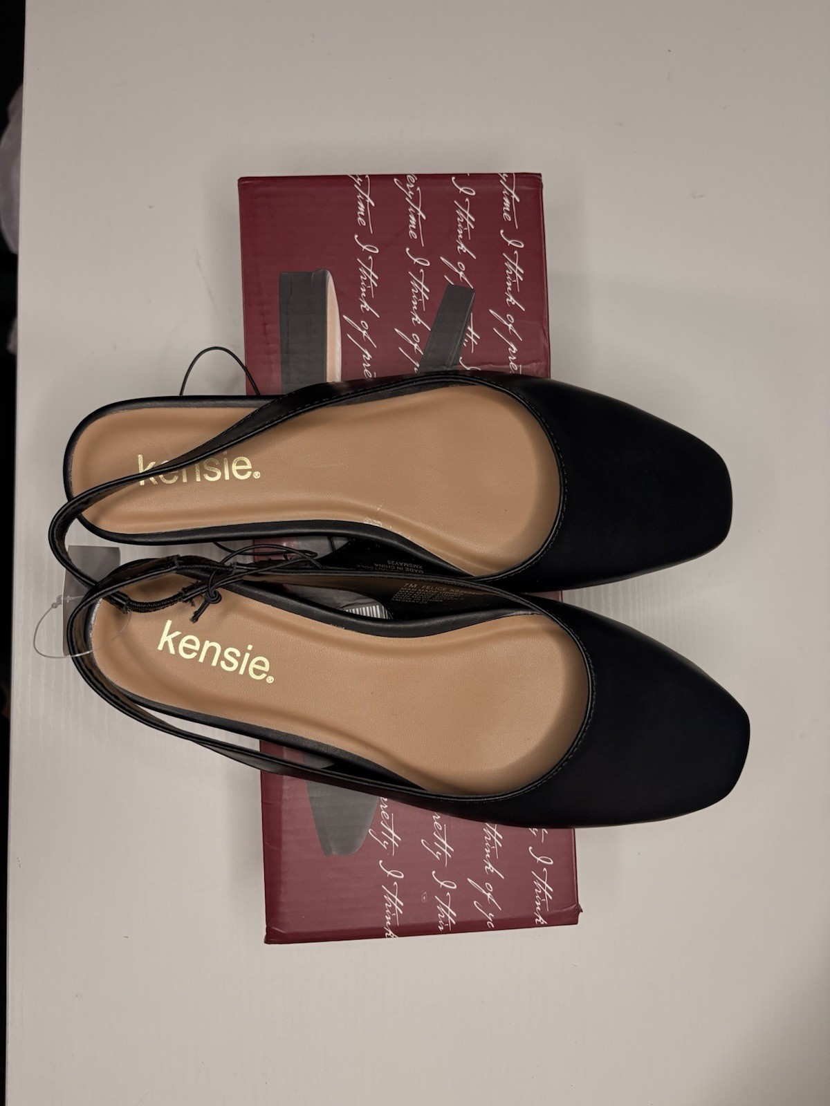 NIB! Kensie Felice Slingback Women’s Black Flats Casual Dress Shoes Size 11