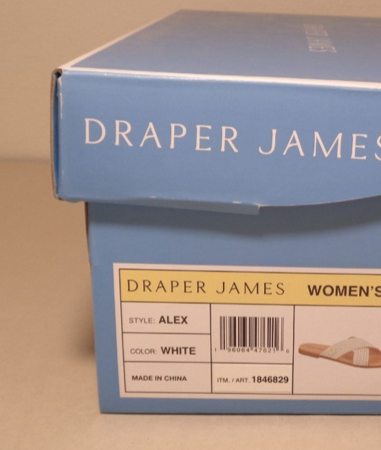 Draper Size 8 M / ALEX / White / Raffia Woven Sandals / New Women’s Shoes