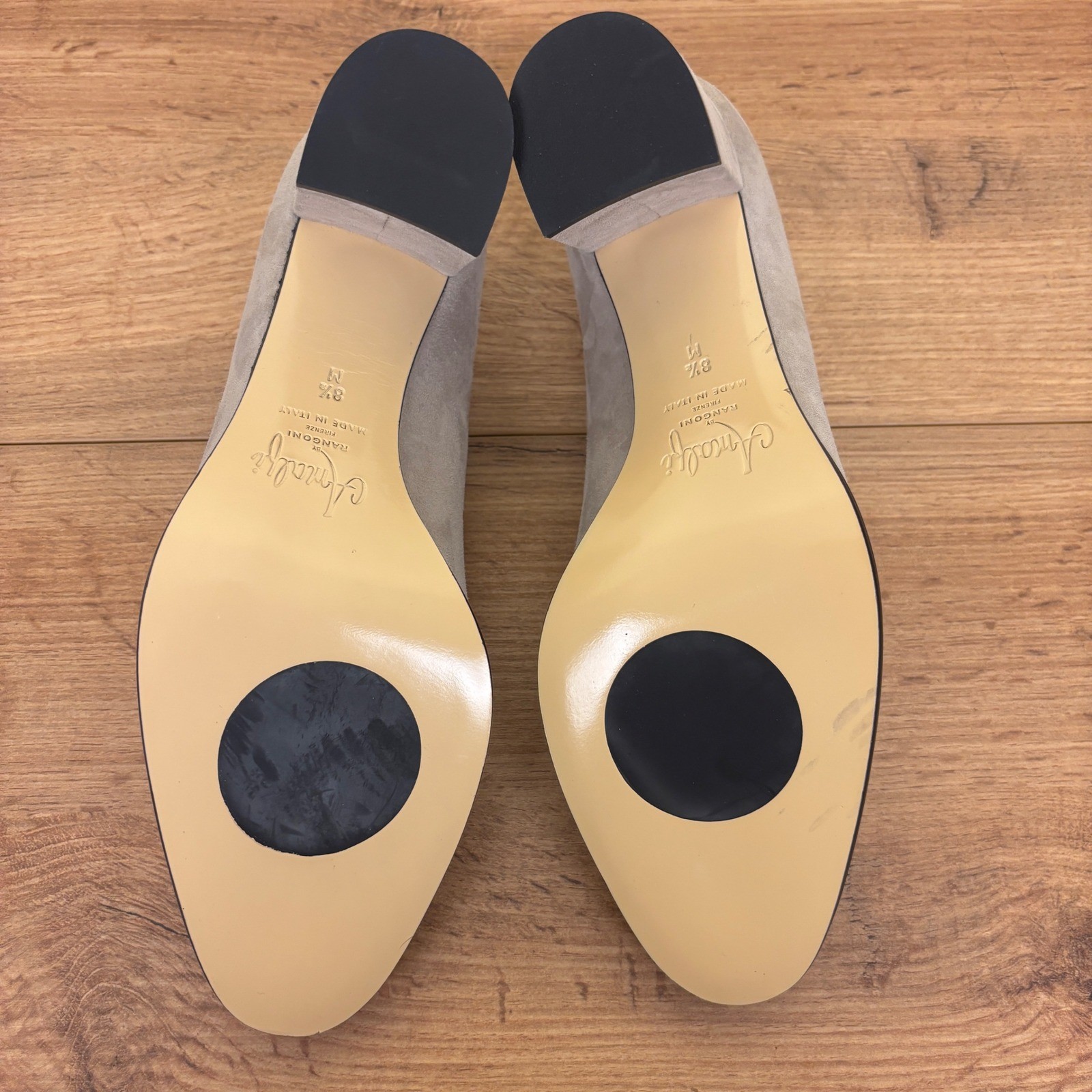 AMALFI Lavinia Block Heel Pump In Nocciola Cashmere Gray Women Size 8.5 Cocktail