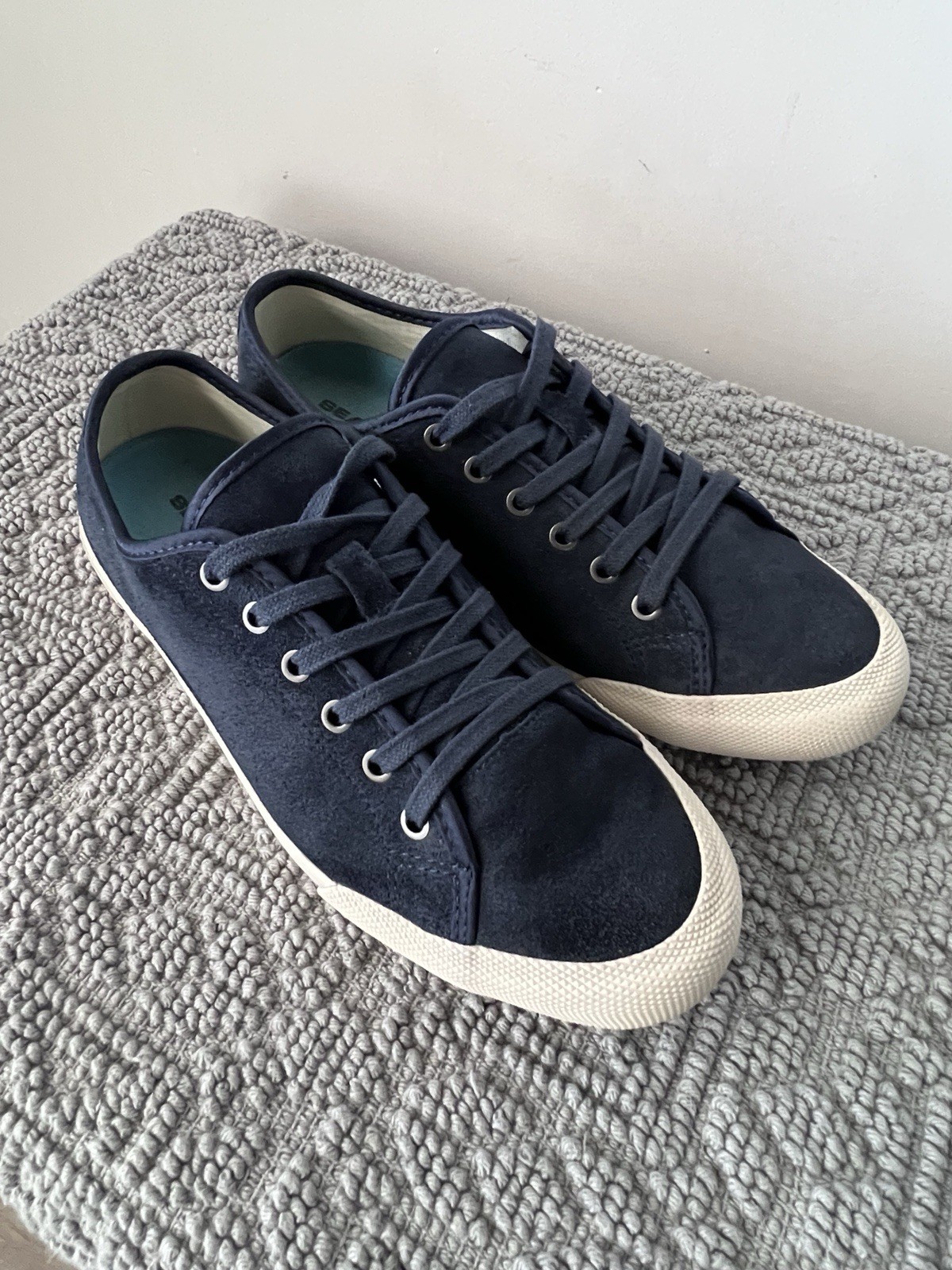 SeaVees SF Monterey Sneaker Navy Suede Lace Up Low Top Women’s Sailing Shoes