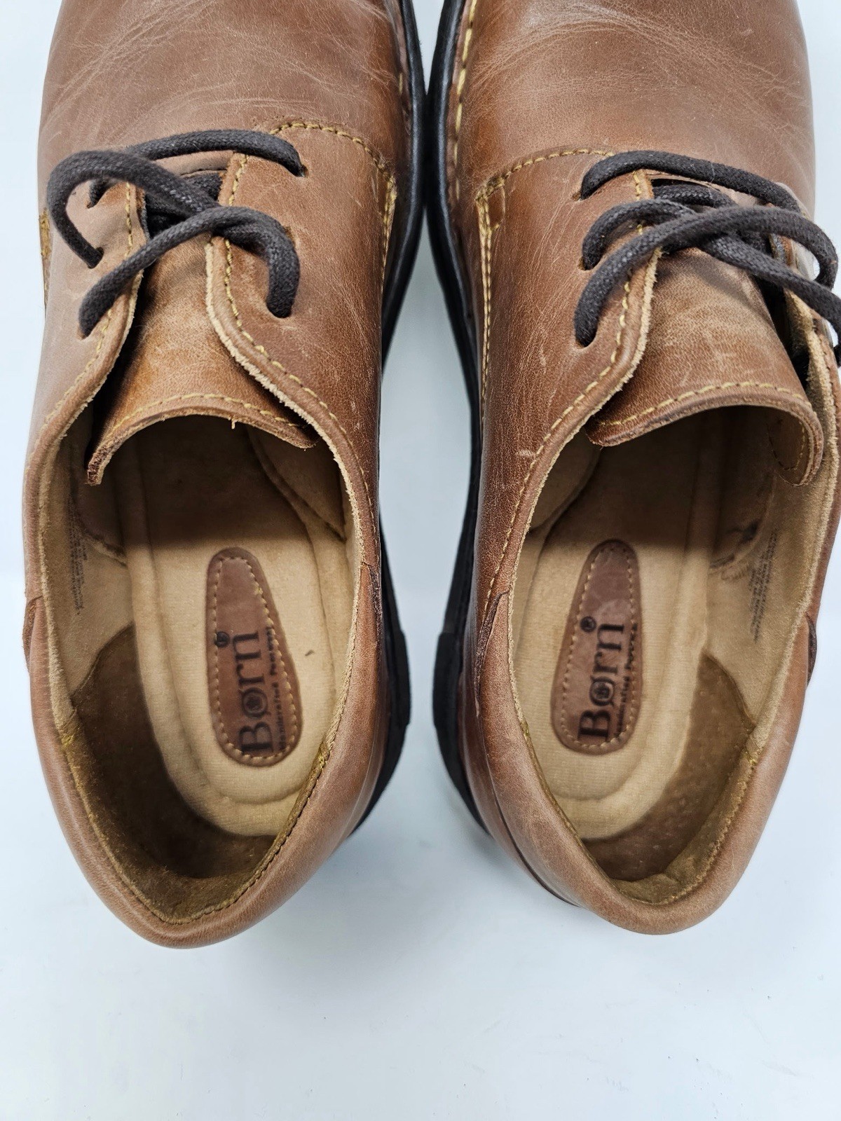 Born Handcrafted Brown Lace Up Leather Cushioned Casual Ravine Oxford Shoes