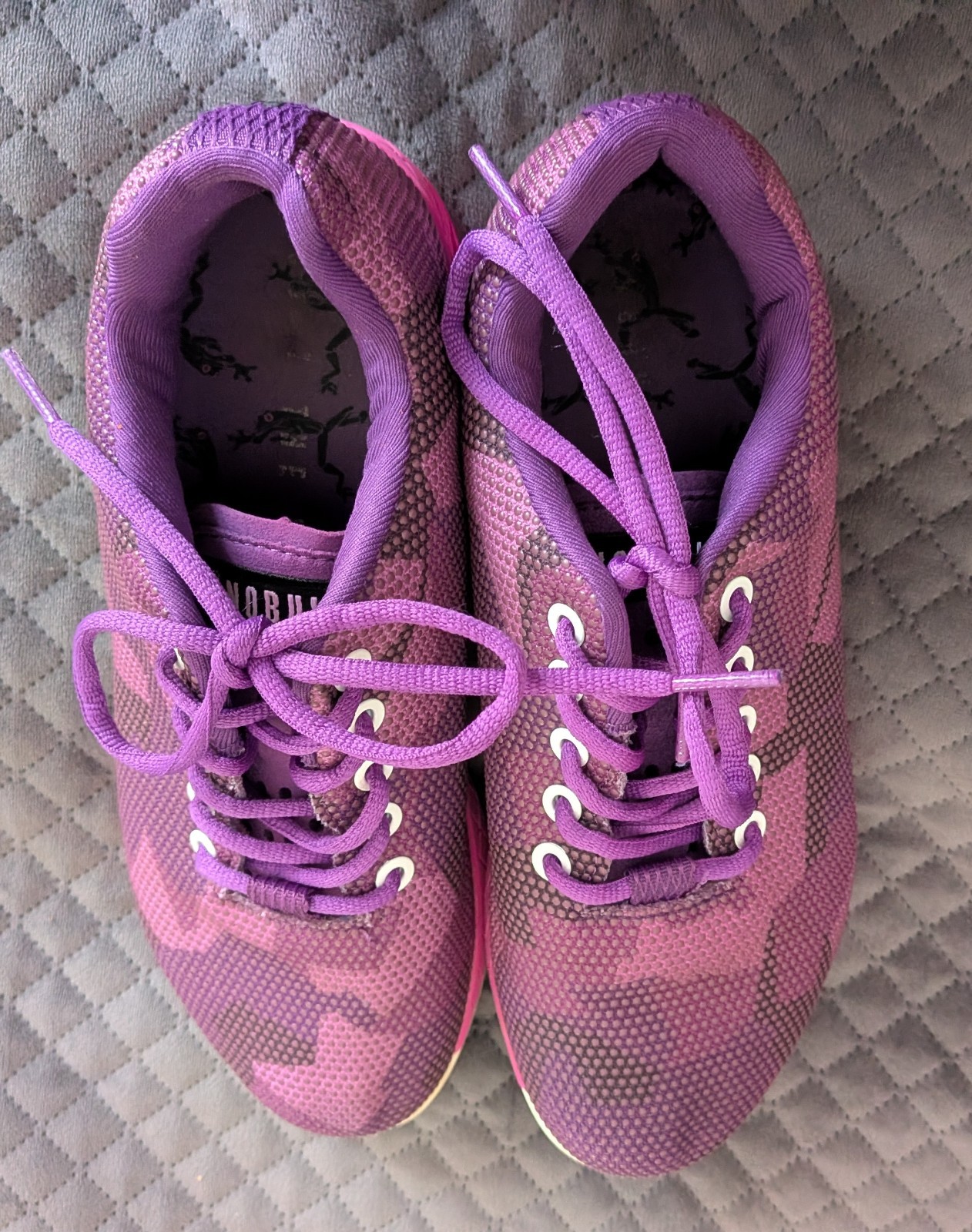 Nobull Unisex Trainers Workout Shoes Camo Purple Women 8.5 Men 7