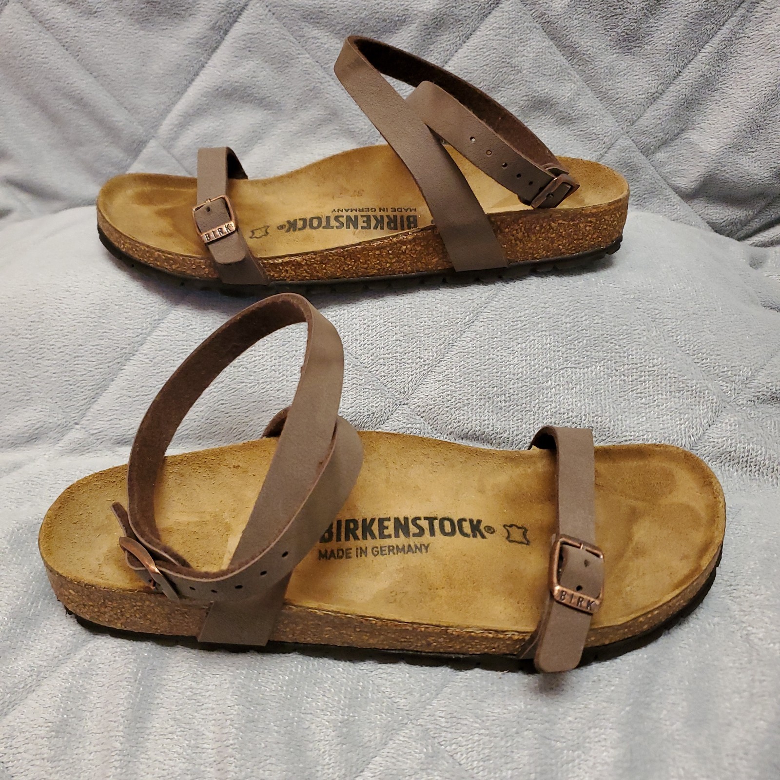 Birkenstock Sandals Womens 6 Daloa Brown Mocca Beach Ankle Strap Summer Boho Mom