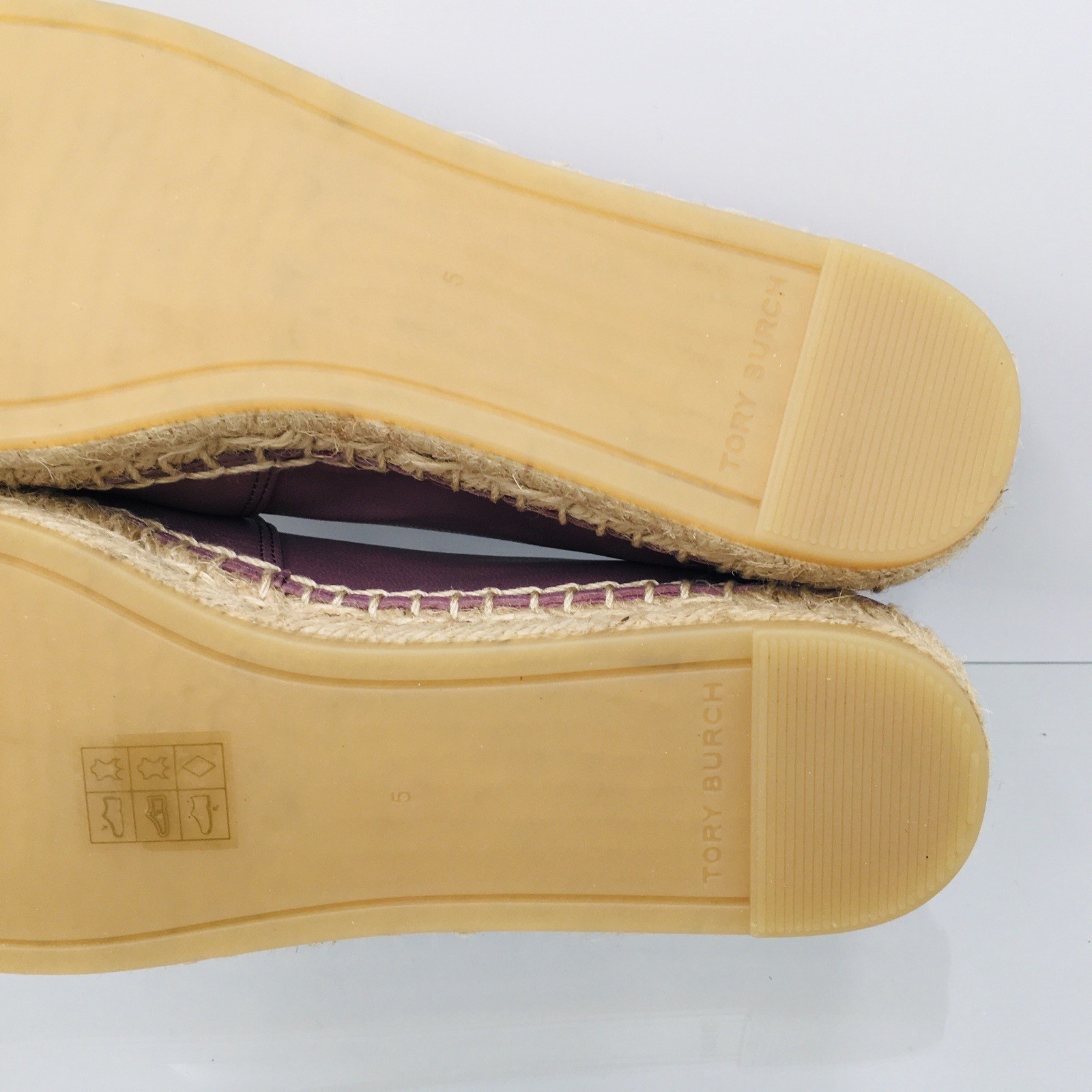 TORY BURCH – ELEANOR – Cipria- Goat Leather Women’s Espadrille Size 5 M