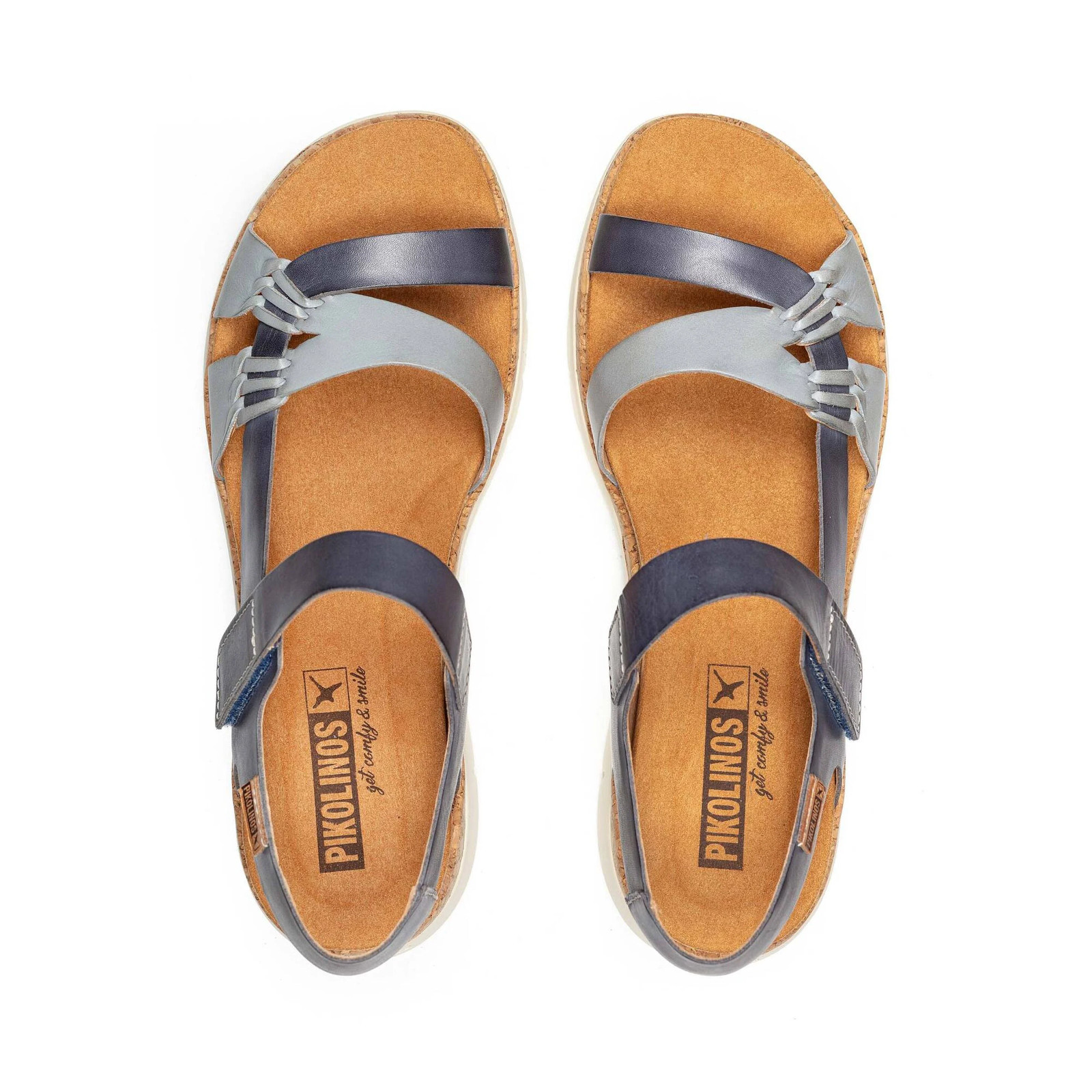 Pikolinos PALMA Women’s sandals with hook-and-loop closure – DENIM