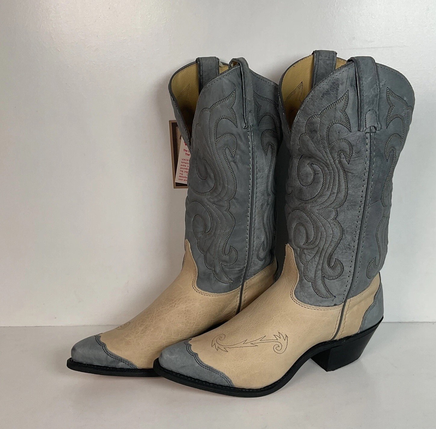 Vintage Wrangler Wingtip Cowgirl Boots | Nubuck Suede | USA Made | Women’s 7.5 M