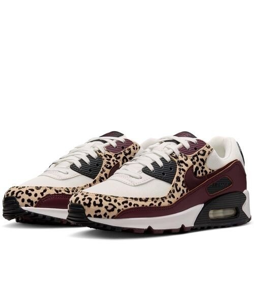 Nike WMNS Air Max 90 Leopard Burgundy IF1619-102 Women’s Custom shoes mot08