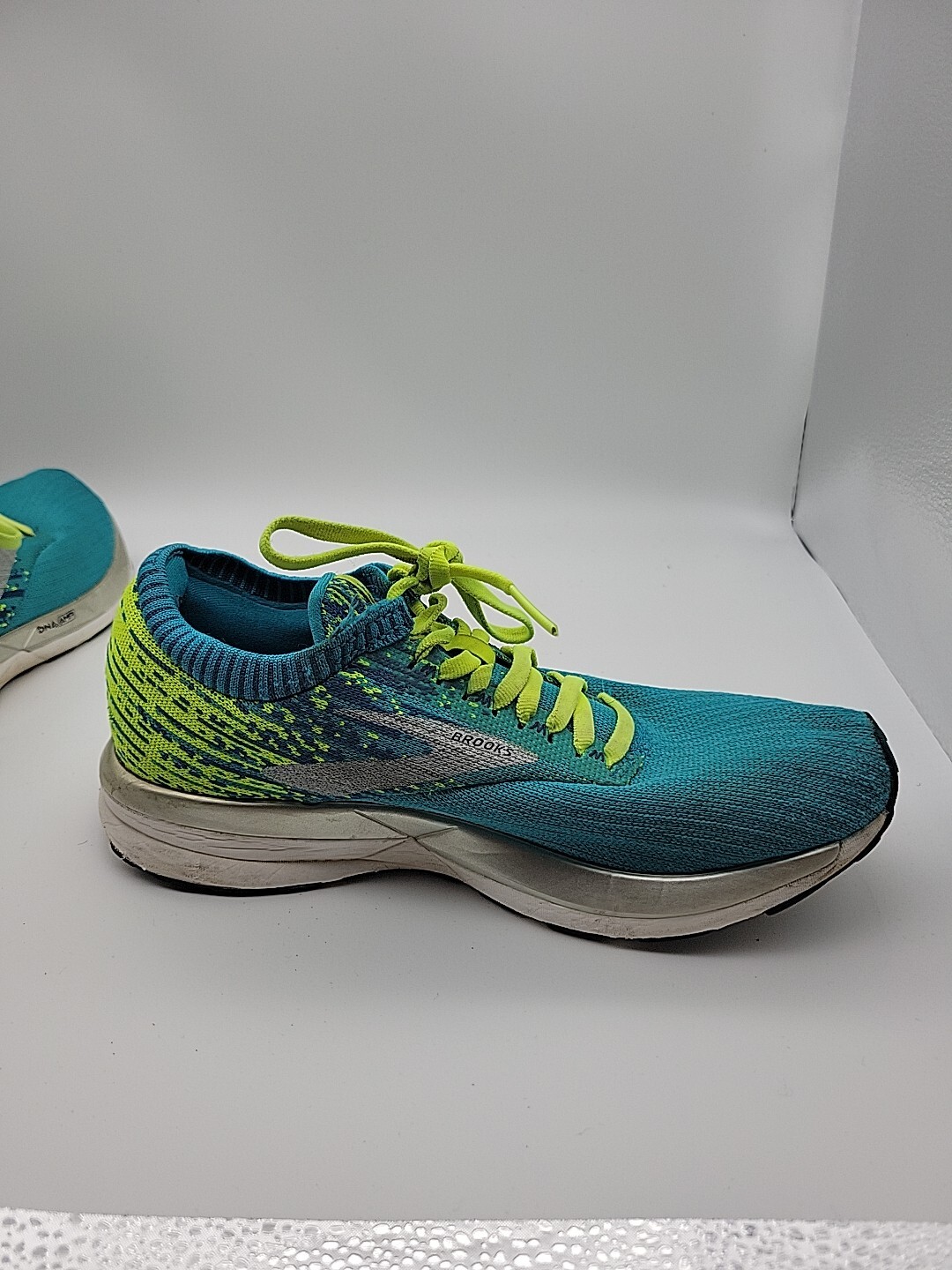 Brooks Womens Ricochet 1202821B430 Blue Green Running Sneakers Shoes Size 7.5 B