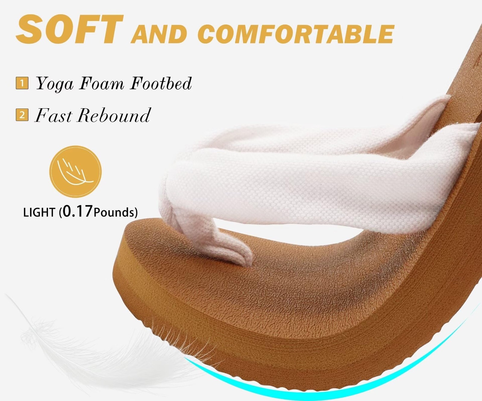Kuailu Flip Flops Women Arch Support Yoga Mat Comfortable Summer Beach Walking