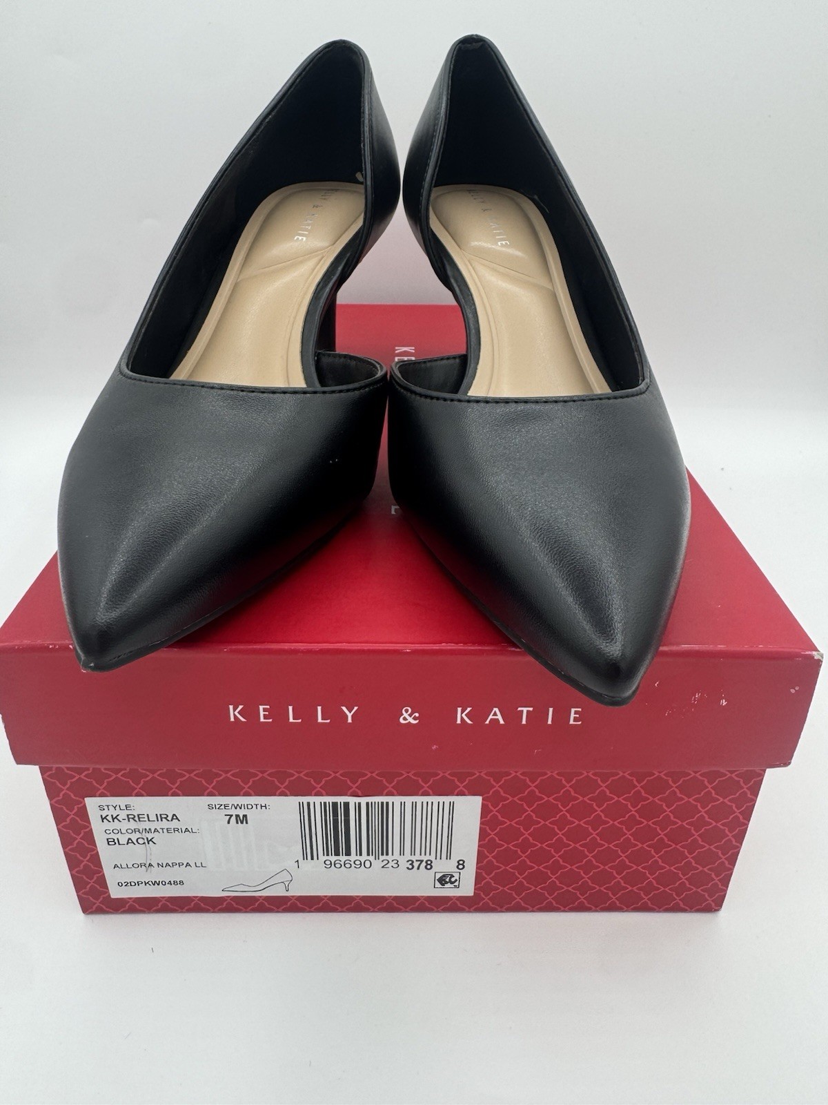 Women’s Mid Heel Black Kelly and Katie Shoes Size 7