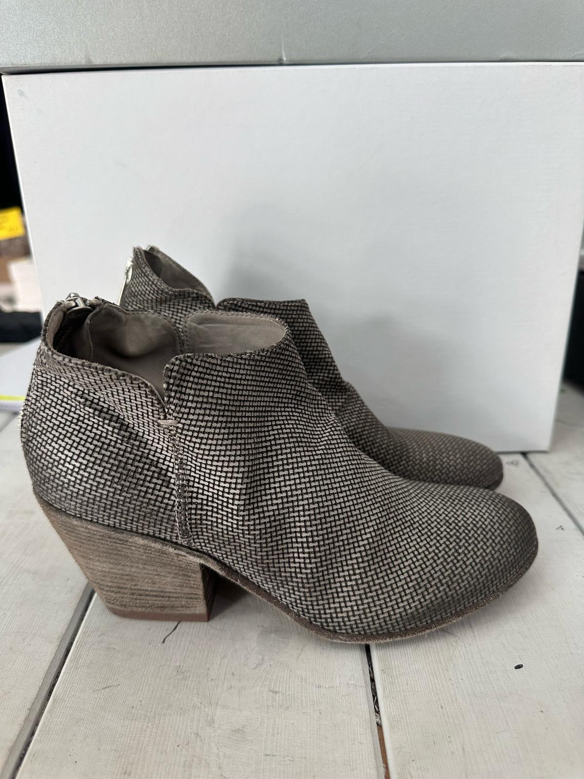 Officine Creative Ankle Boots Genuine Leather Woman Size Eu37 Grey Heel 3 1/8in