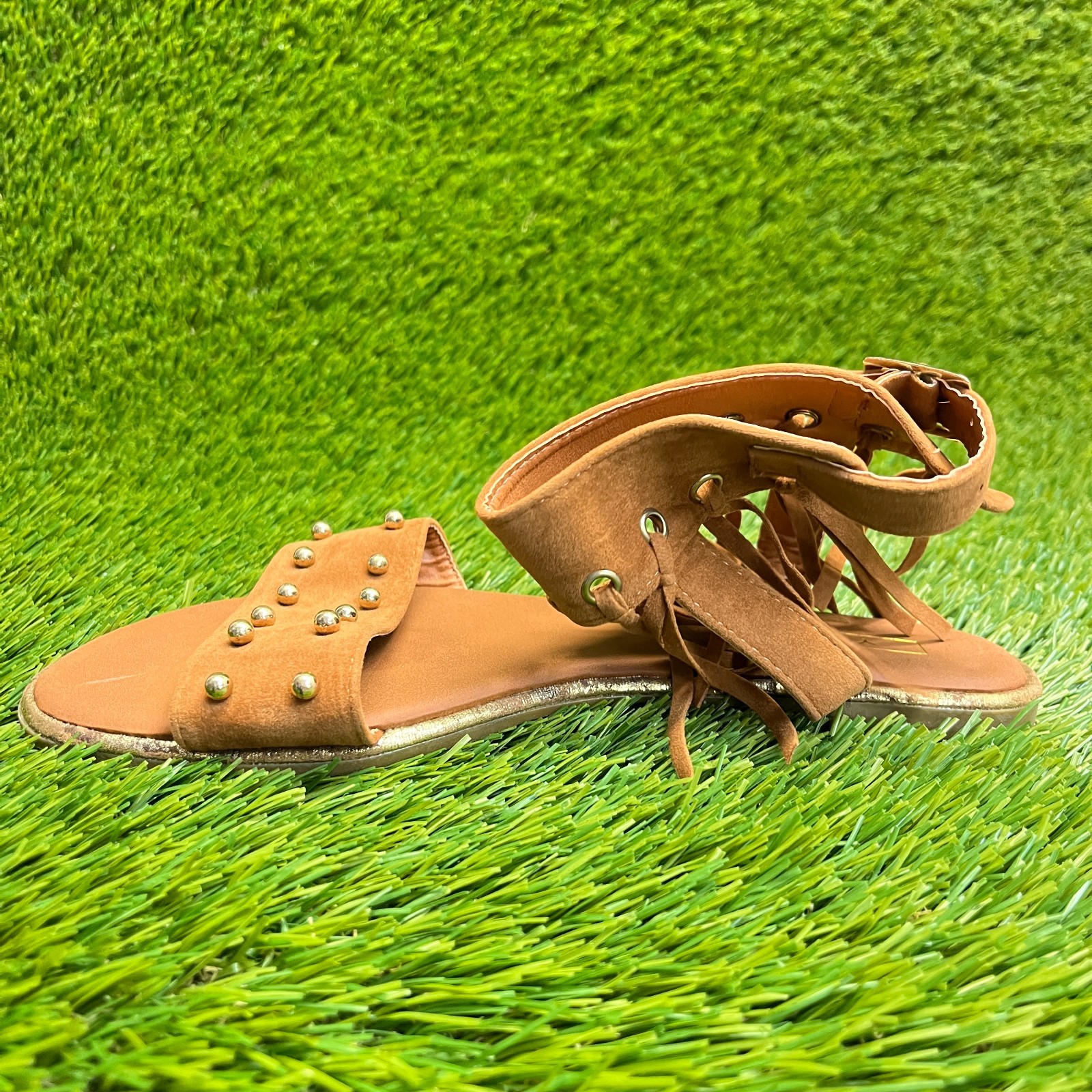 Yoki Acacia-47 Womens Size 7.5 Brown Beach Classic Outdoor Suede Flat Sandals