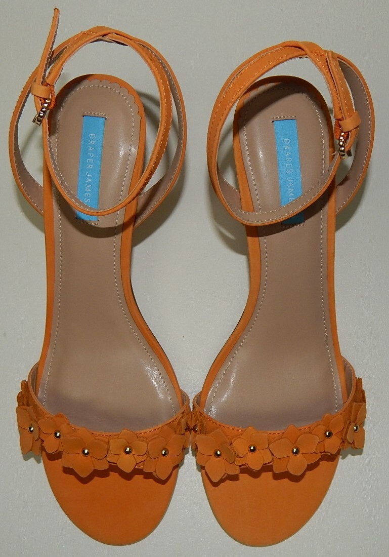 Draper James Alice Size US 10 M EU 41 Women’s Floral Heeled Sandals Light Orange