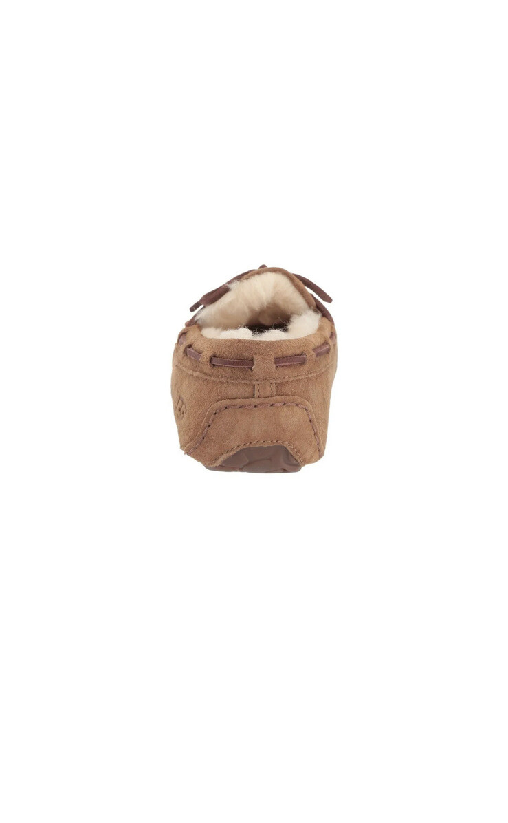 UGG DAKOTA MOCCASINS CHESTNUT FULLY LINED SHEARLING FUR SLIPPERS US 7/UK 5