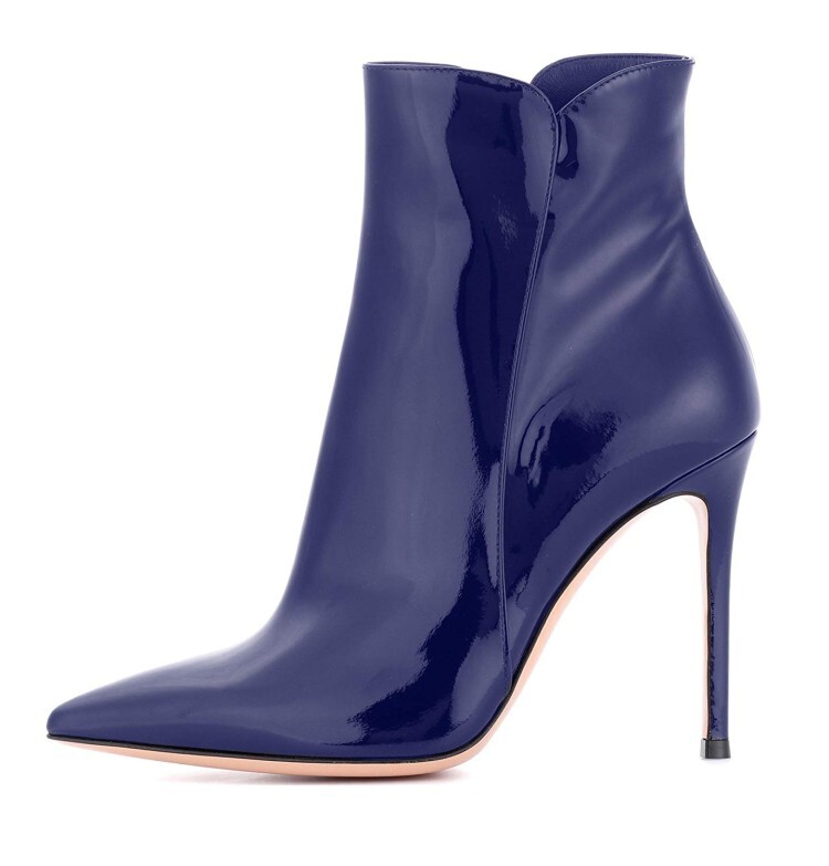Concise Women Ankle Boots Pointed Toe 12CM High Heels Dress Party Booties Shoes
