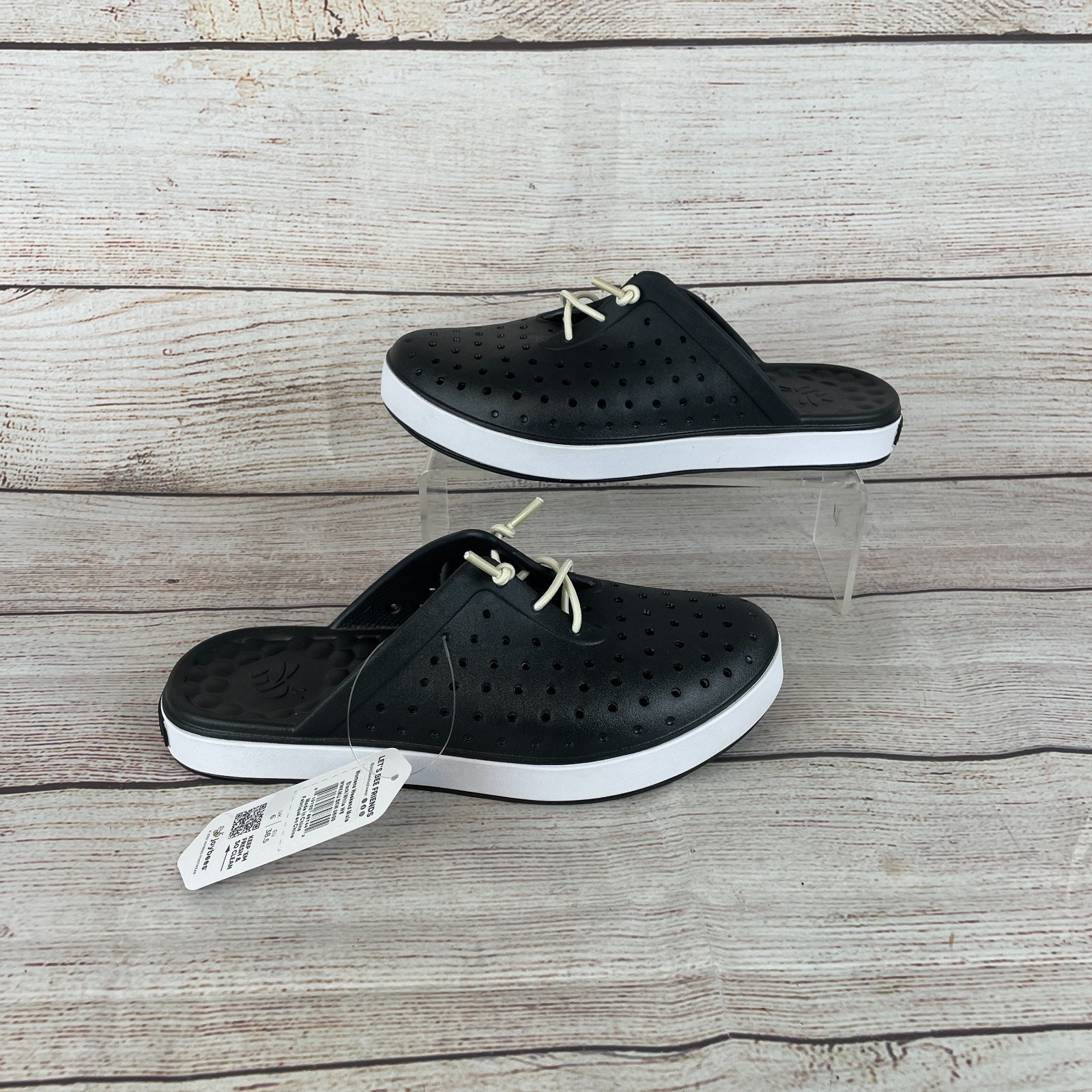 Joybees Modern Women’s Sz 8 Slip-On Mules Shoes Bone Black