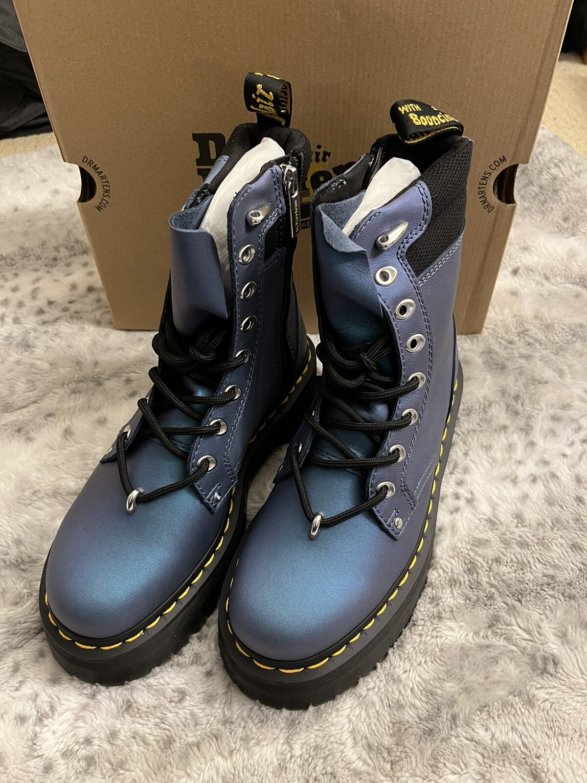 Dr. Martens Jadon II Hardware HDW Platforms DK Blue/Bla MSRP$300 FiveStarREVIEWS