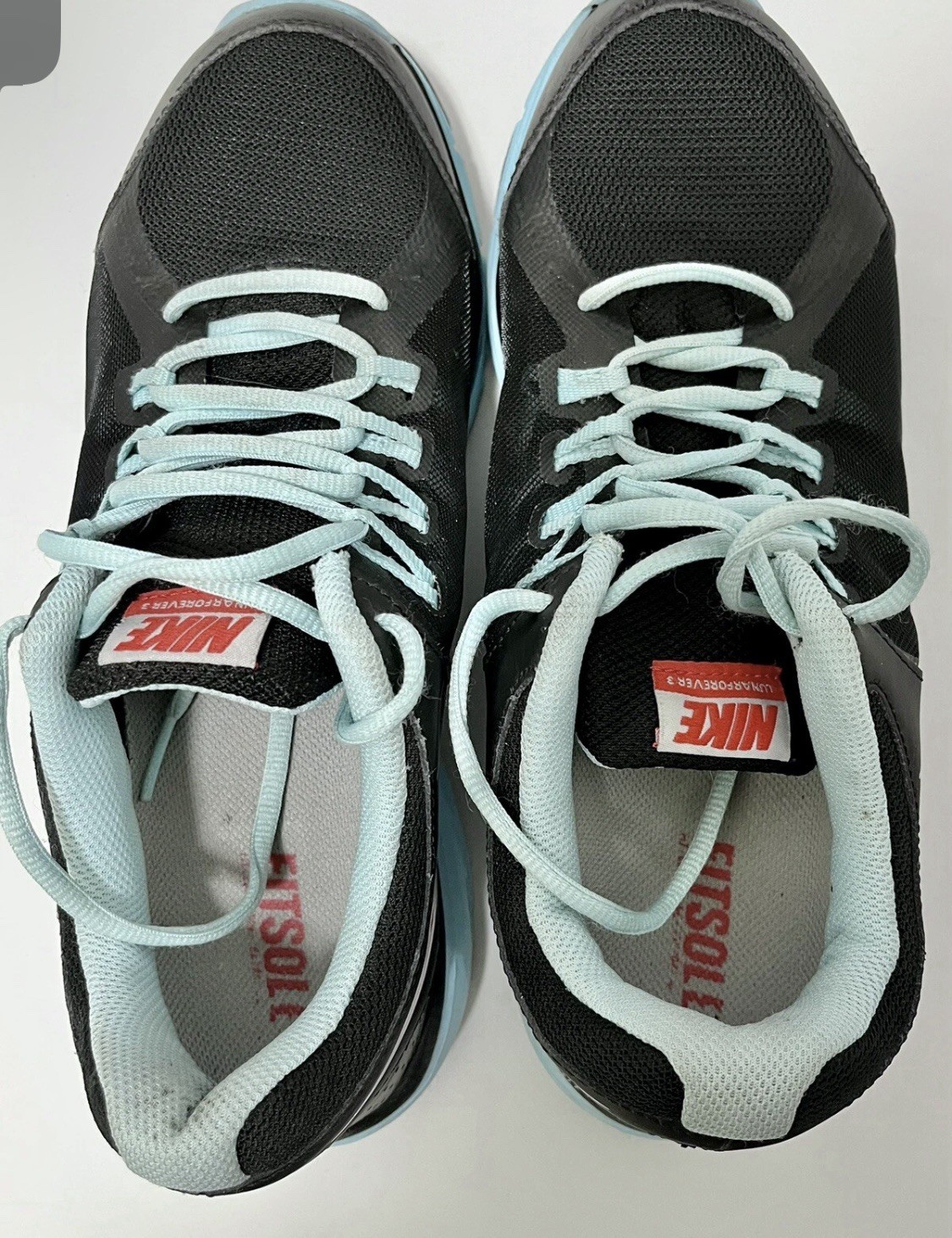 Nike Lunar Forever 3 631426-003 Black Teal Blue Running Shoes Women’s Size 9