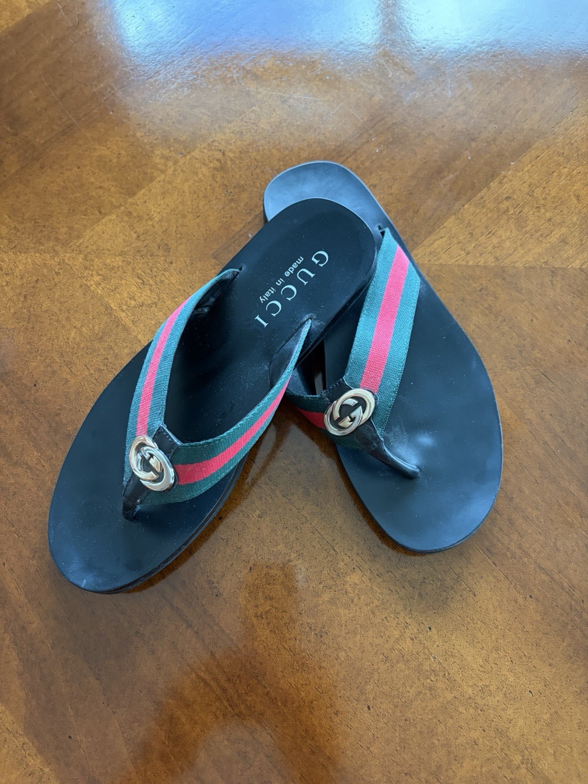 Gucci Sandals, Unisex, Made in Italy, Man’s Size 9,5, Women Size 11,5
