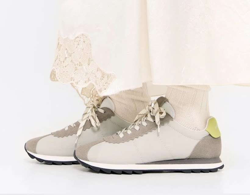 Bimba Y Lola Low Top Lace Up Sneakers EUR 37 Women’s 6.5 Suede Leather Beige Gym