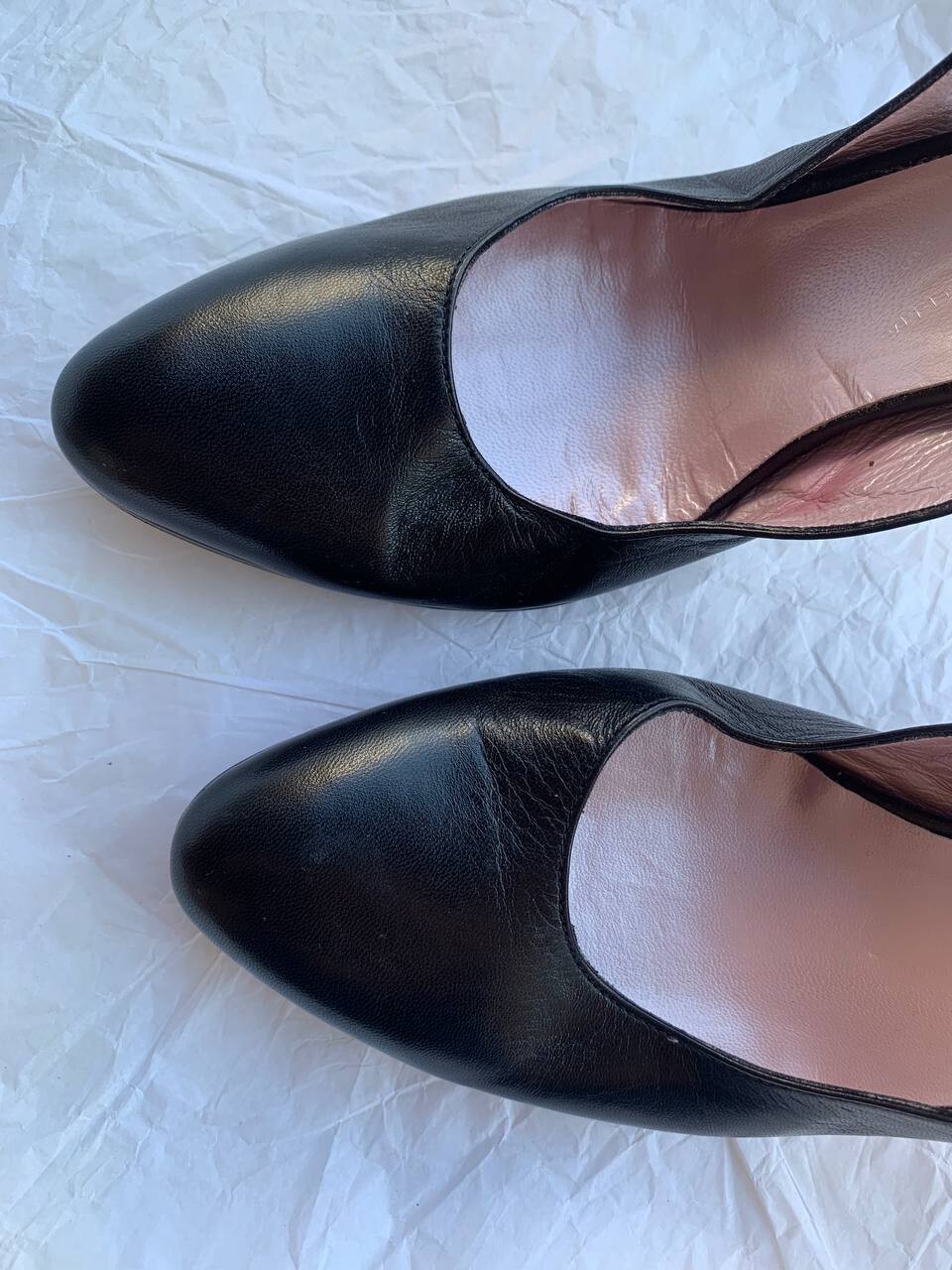Navyboot black leather vintage slingback heels size EU 38/US 7,5 #S039