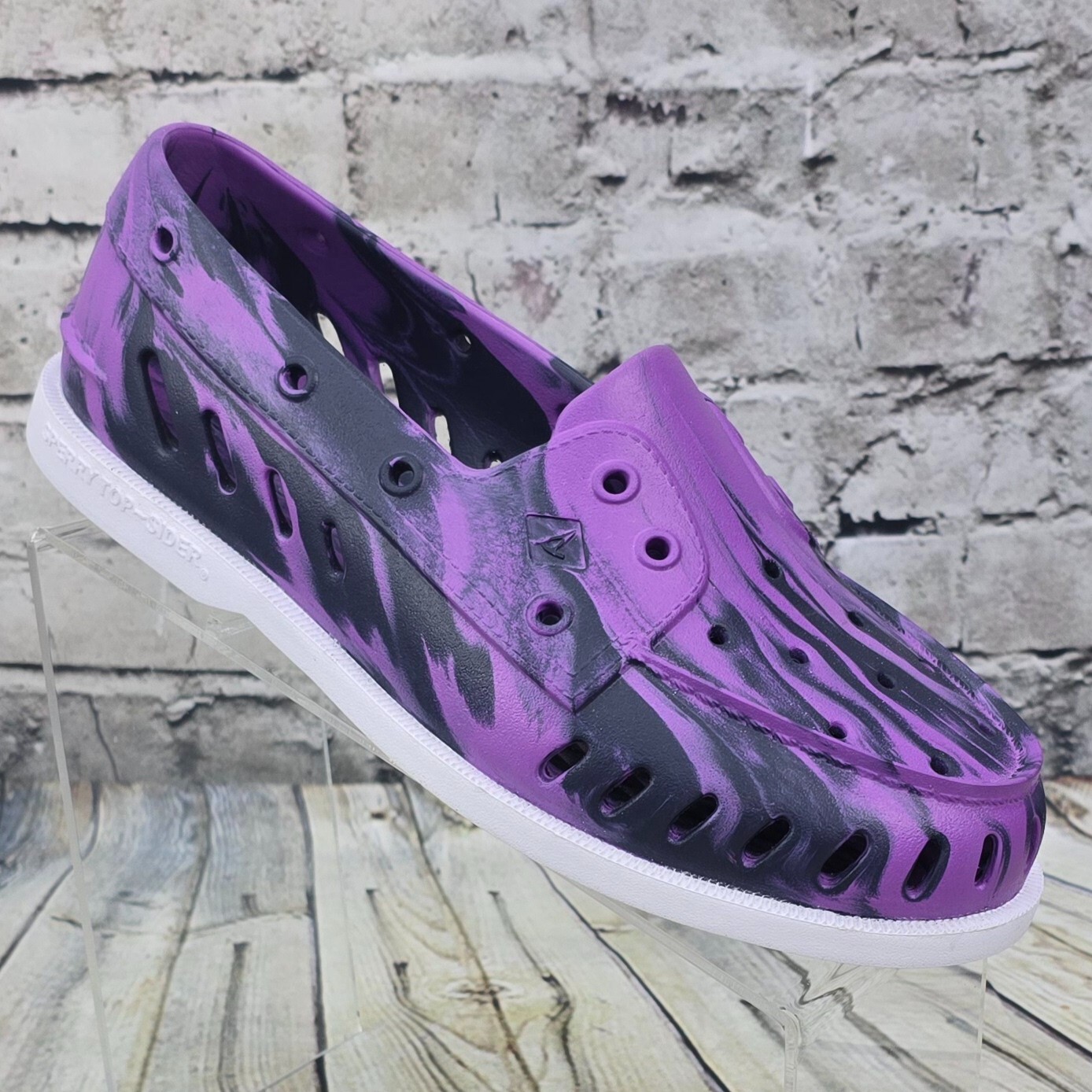 Sperry A/O Float Boat Shoes Womens 10 Purple Black Marble Water Friendly EVA New