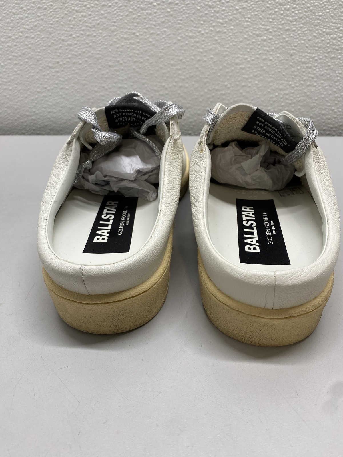 Golden Goose Womens Bali Star Sabot Slip-on Leather Sneakers Size 10 White, Pink