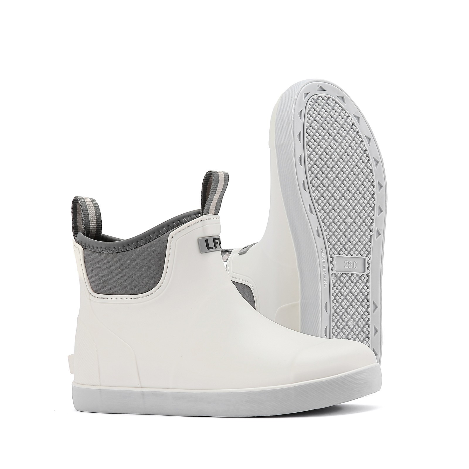 Women’s Deck Boots,Waterproof Rubber Rain Boots,Anti-Slip Chelsea Ankle Booties