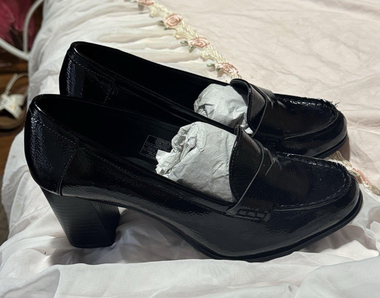 Jones New York Signature Women’s Black Patent Leather Loafer Slip-On 10
