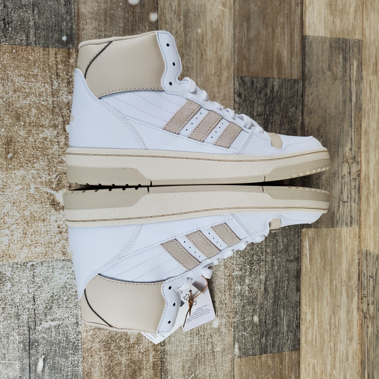 Adidas Break Start Mid Womens Shoes Sz 8 White & Beige JI3407