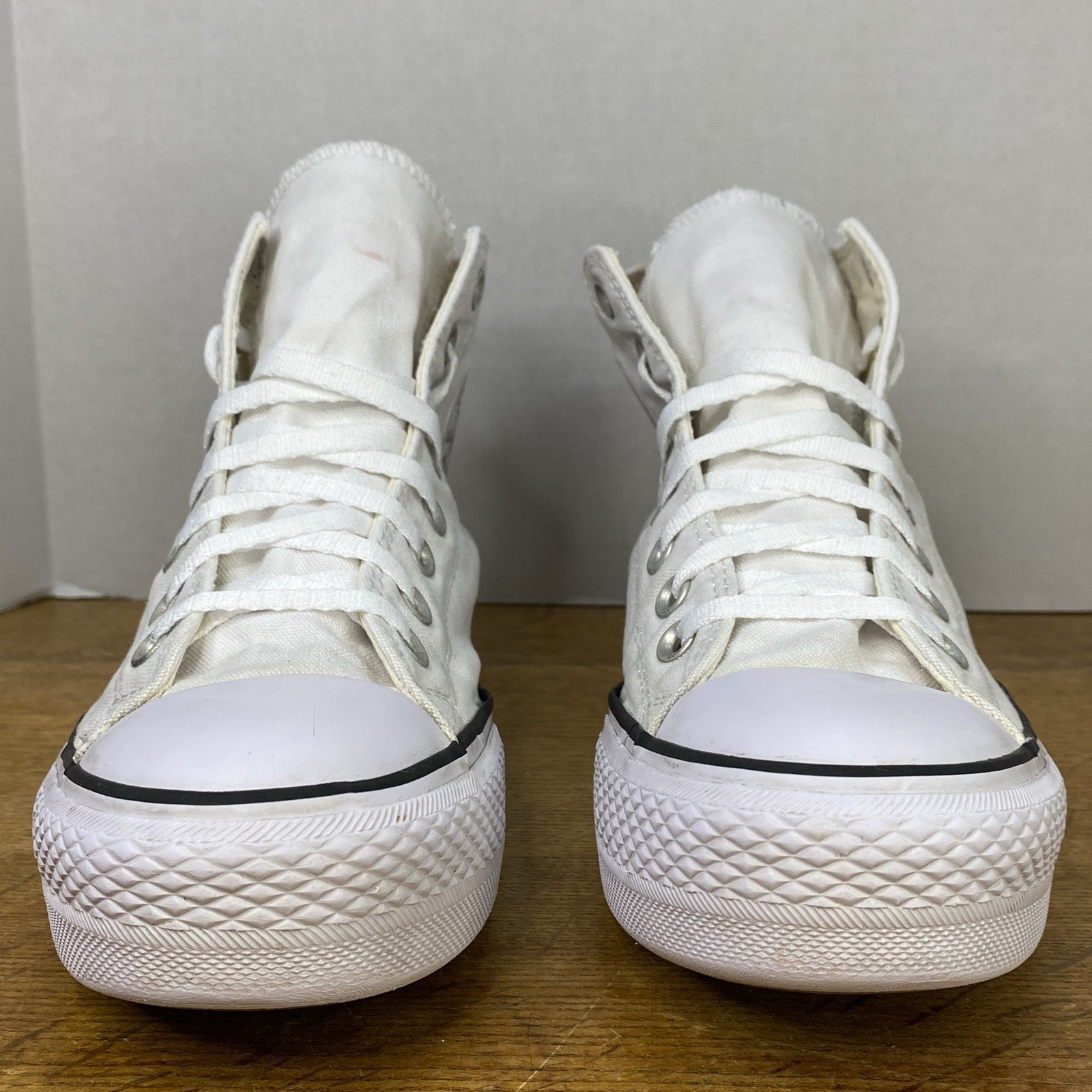 Converse Chuck Taylor All Star Lift Hi Platform White Canvas Shoe 560846C Sz 7/9