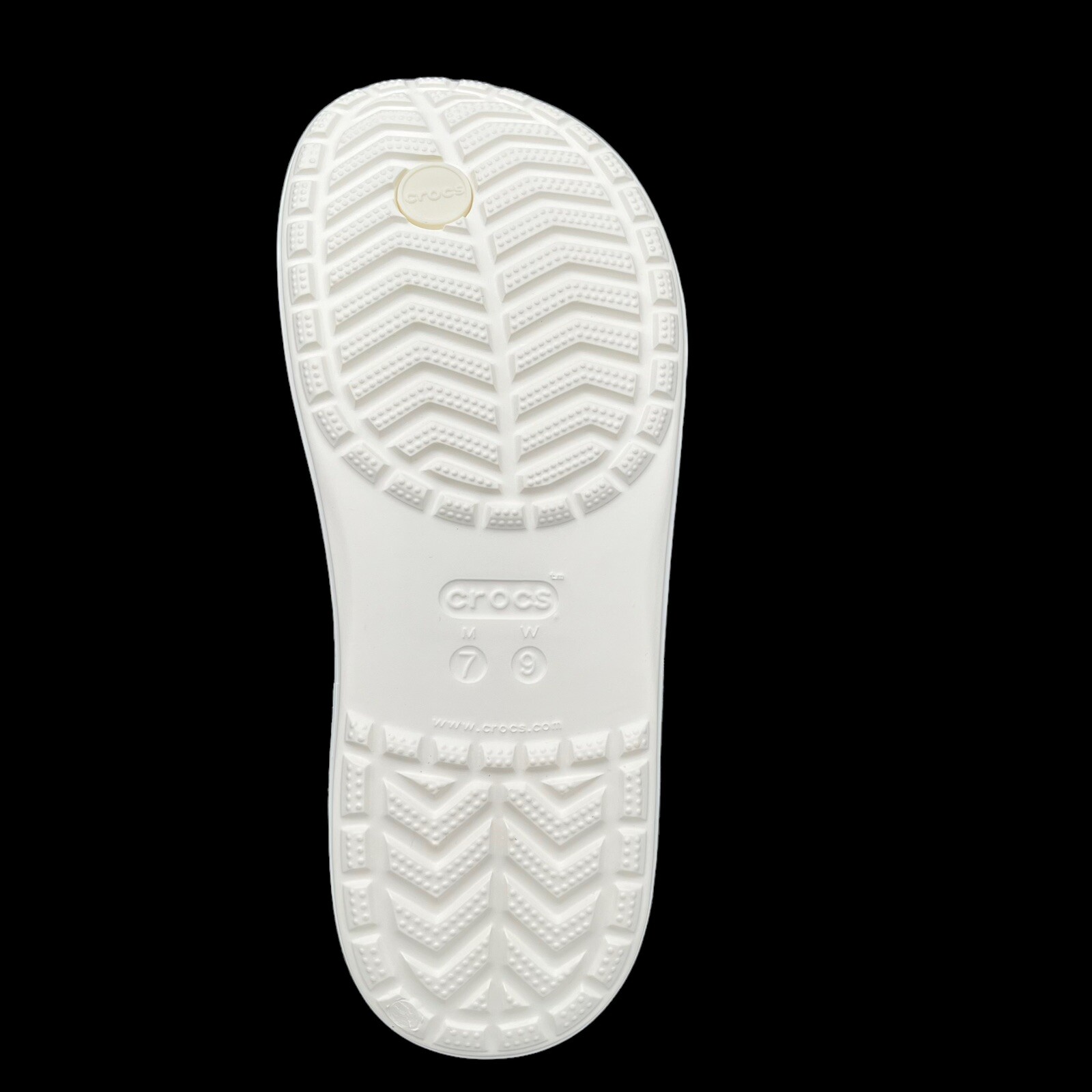 Crocs Bayaband Womens Flip Flop Sandals Size 9 White Navy Blue Water Friendly
