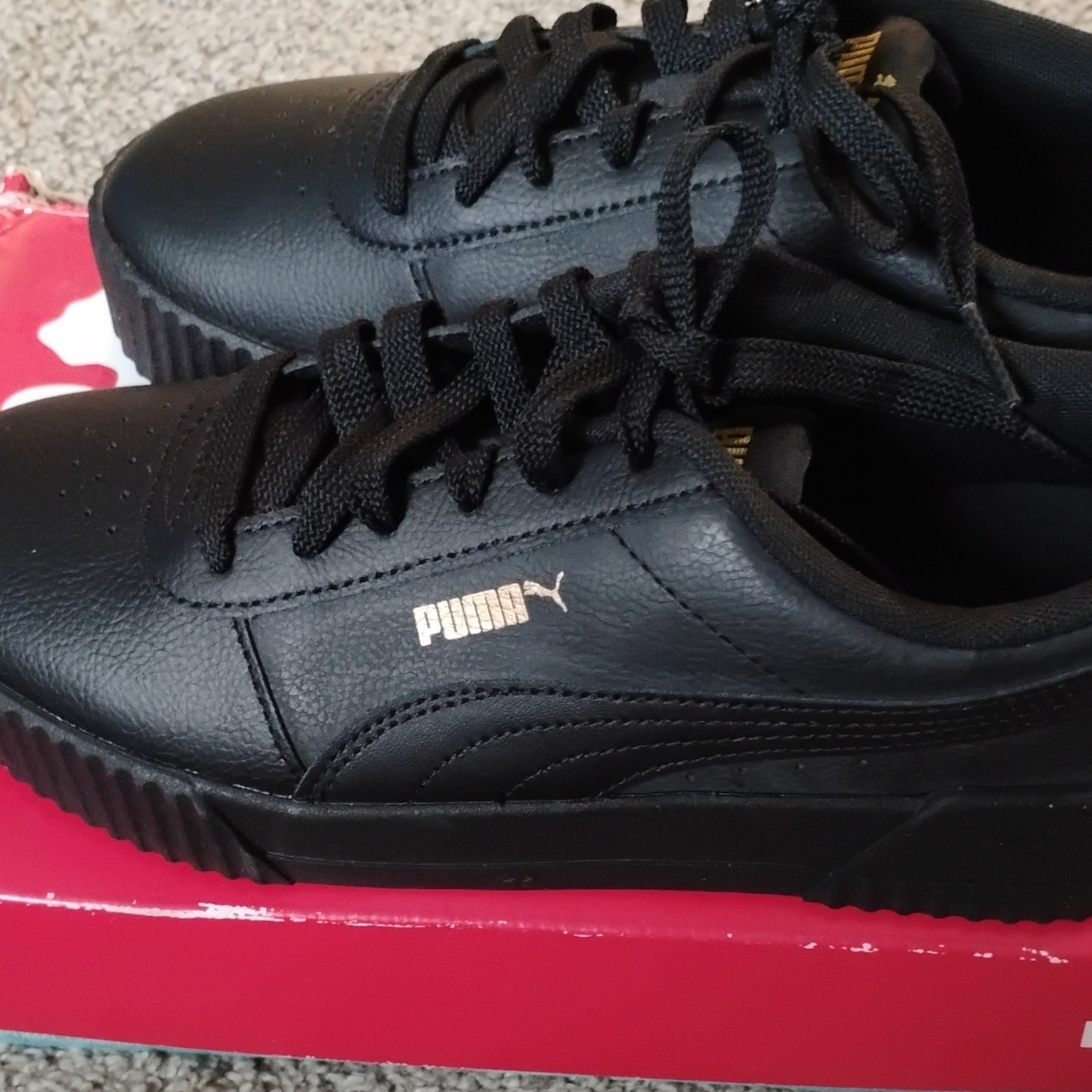 PUMA SoftFoam+ Women’s Black Leather Sneakers US 8.5 EU 39 370325-08