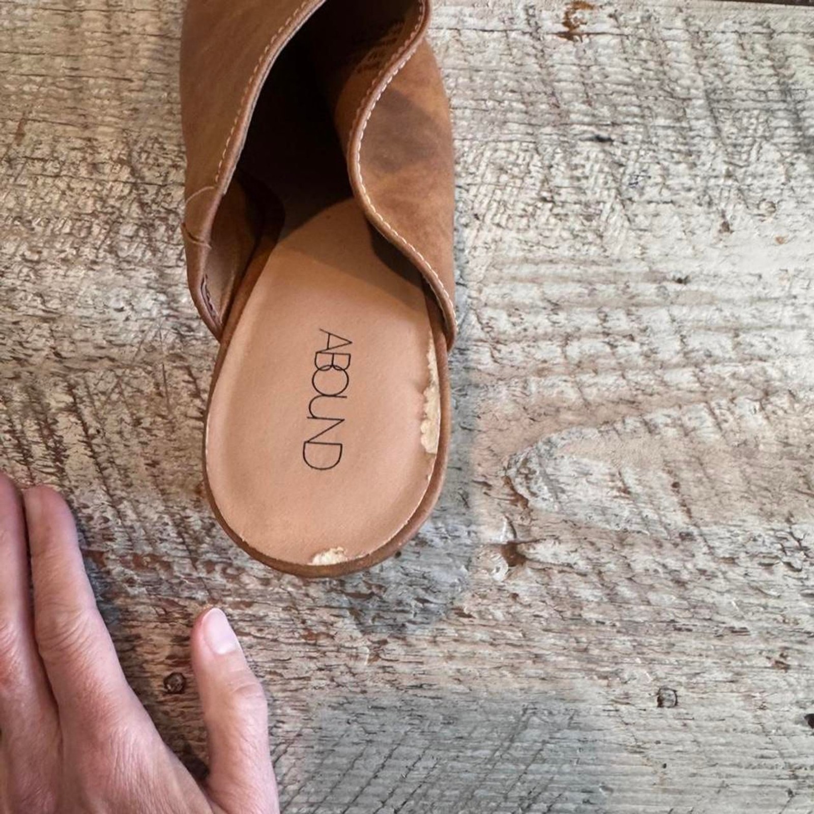 Abound Women’s Brown Tan Mules Slip On Casual Comfort Shoes