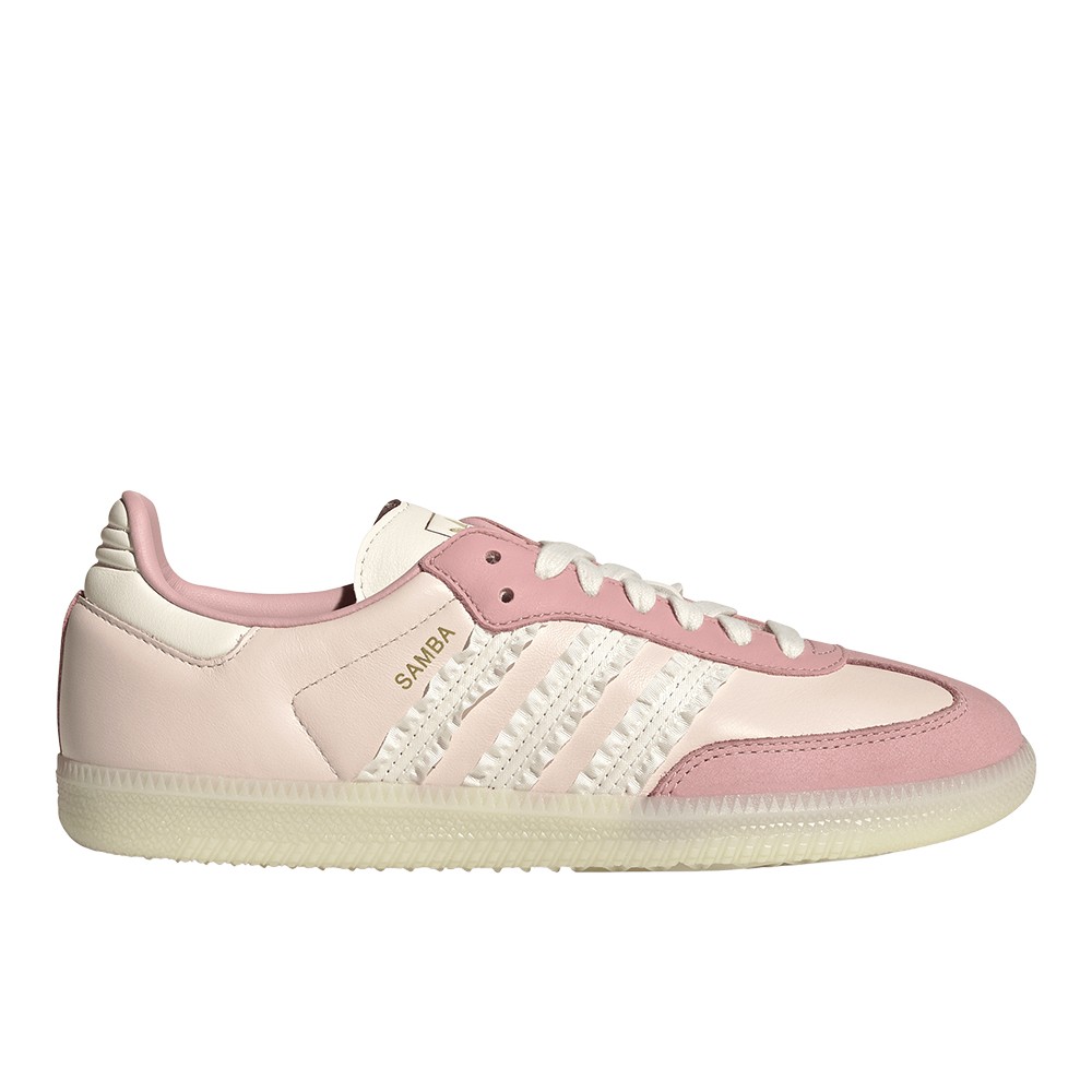 adidas Samba Og Lace Up Womens Pink Sneakers Casual Shoes JR8830