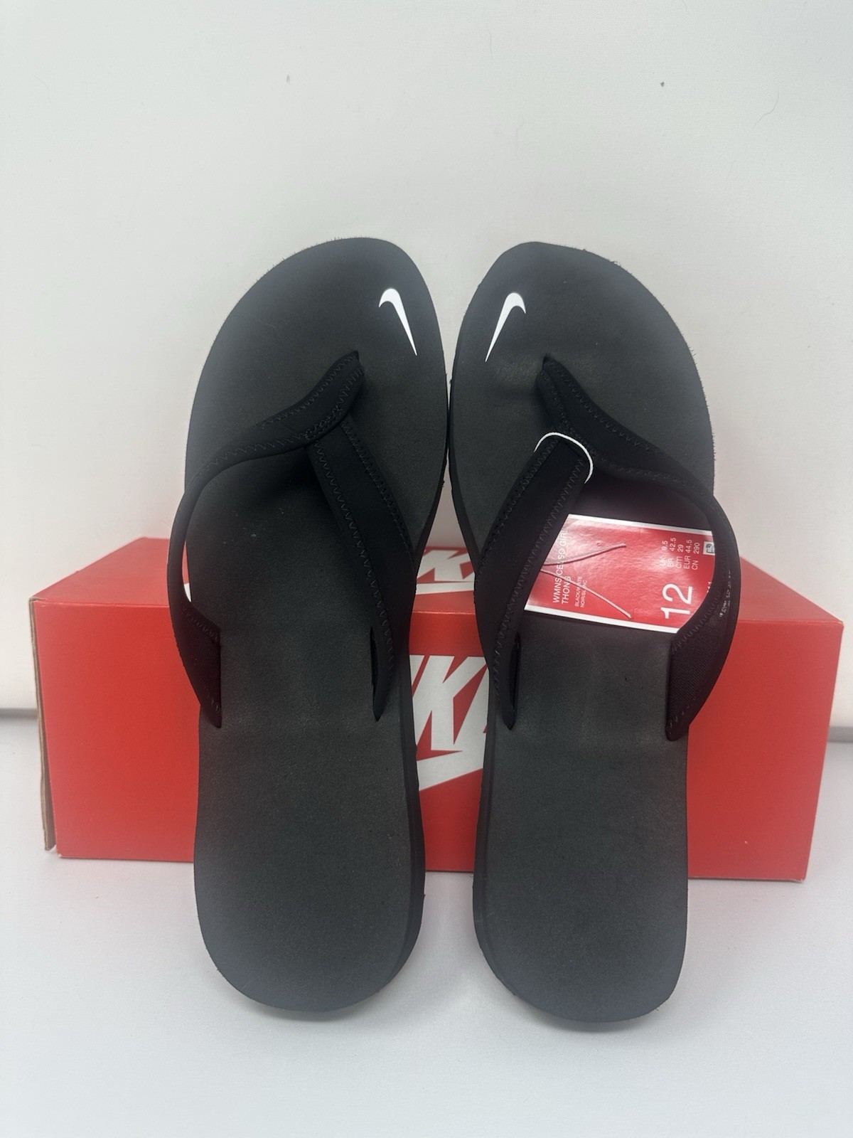 Nike Women’s Celso Girl Thong ‘Black’ Slides Flip-Flop Sandals 314870-011 Sz 12