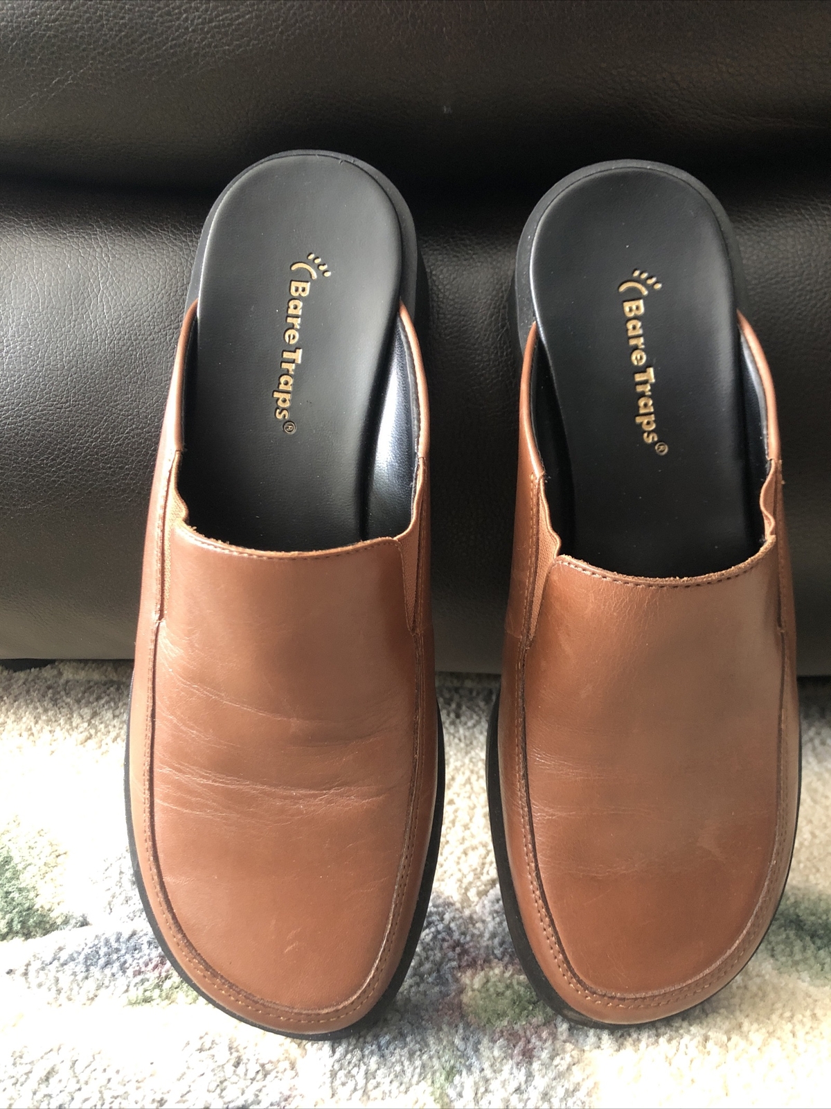 BARE TRAPS “Vision” Womens Brown Mules NEW Mismatched Sizes 7M Left 8M Right