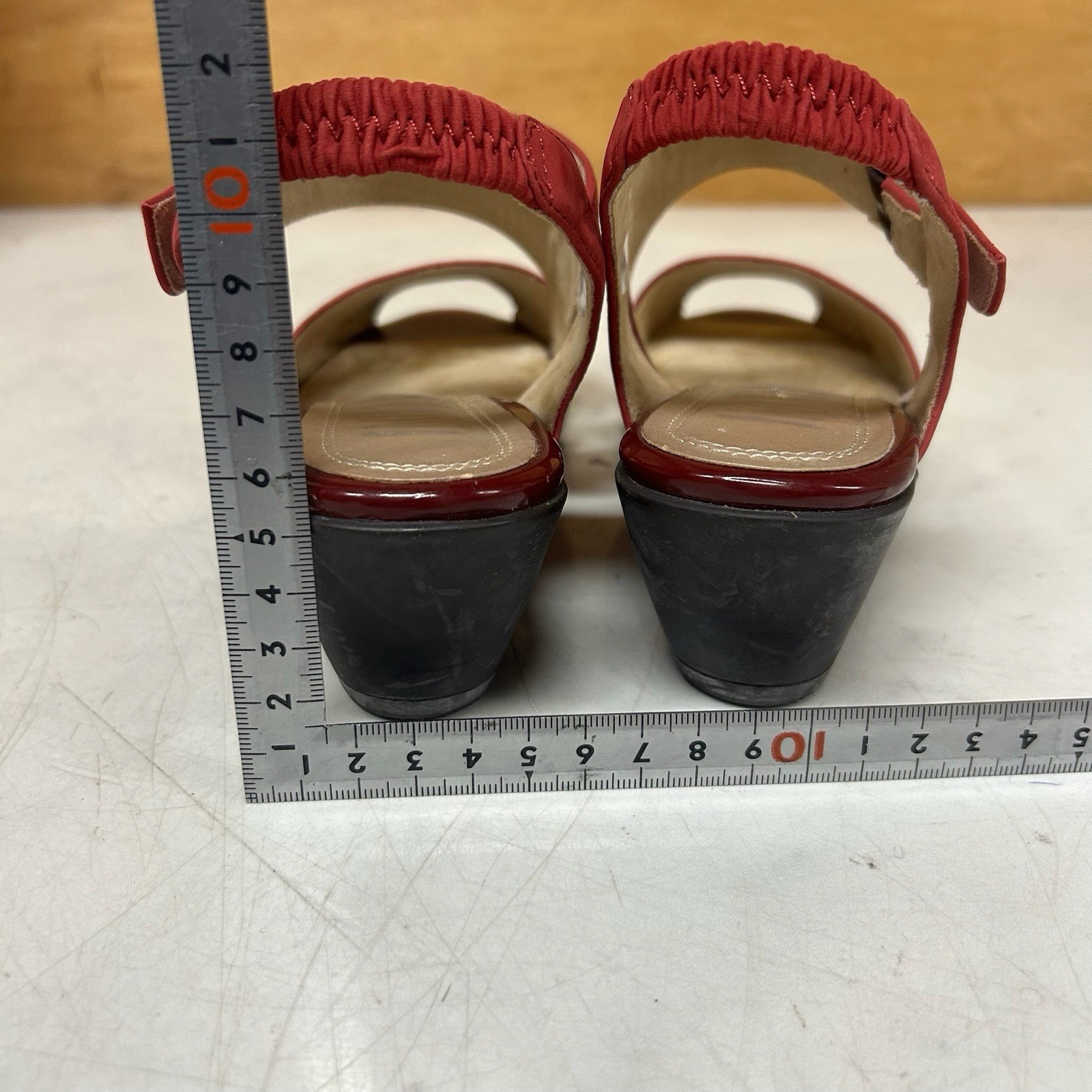 fitfit Women’s Open Toe Slingback Sandals Burgundy Size 24.0cm Comfort