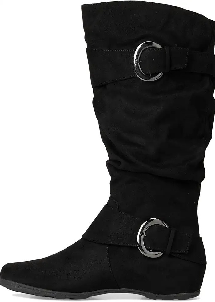 #49 Journee Collection Women’s Jester Extra Wide Calf Rouched Buckle Shaft Boots