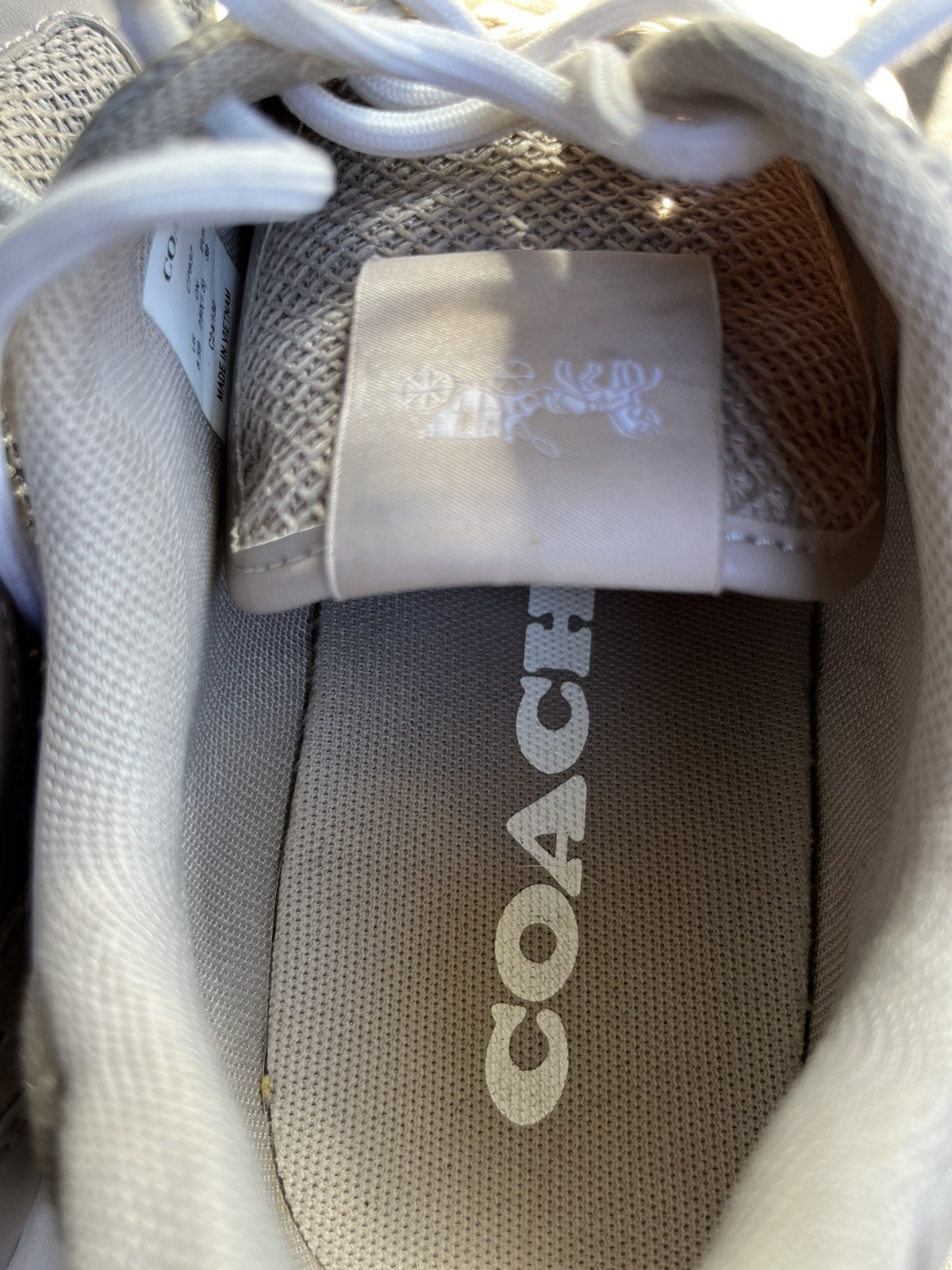 Coach Strider Grey Birch Leather Women’s Low Top Sneakers (CP837)-Sz 8.5