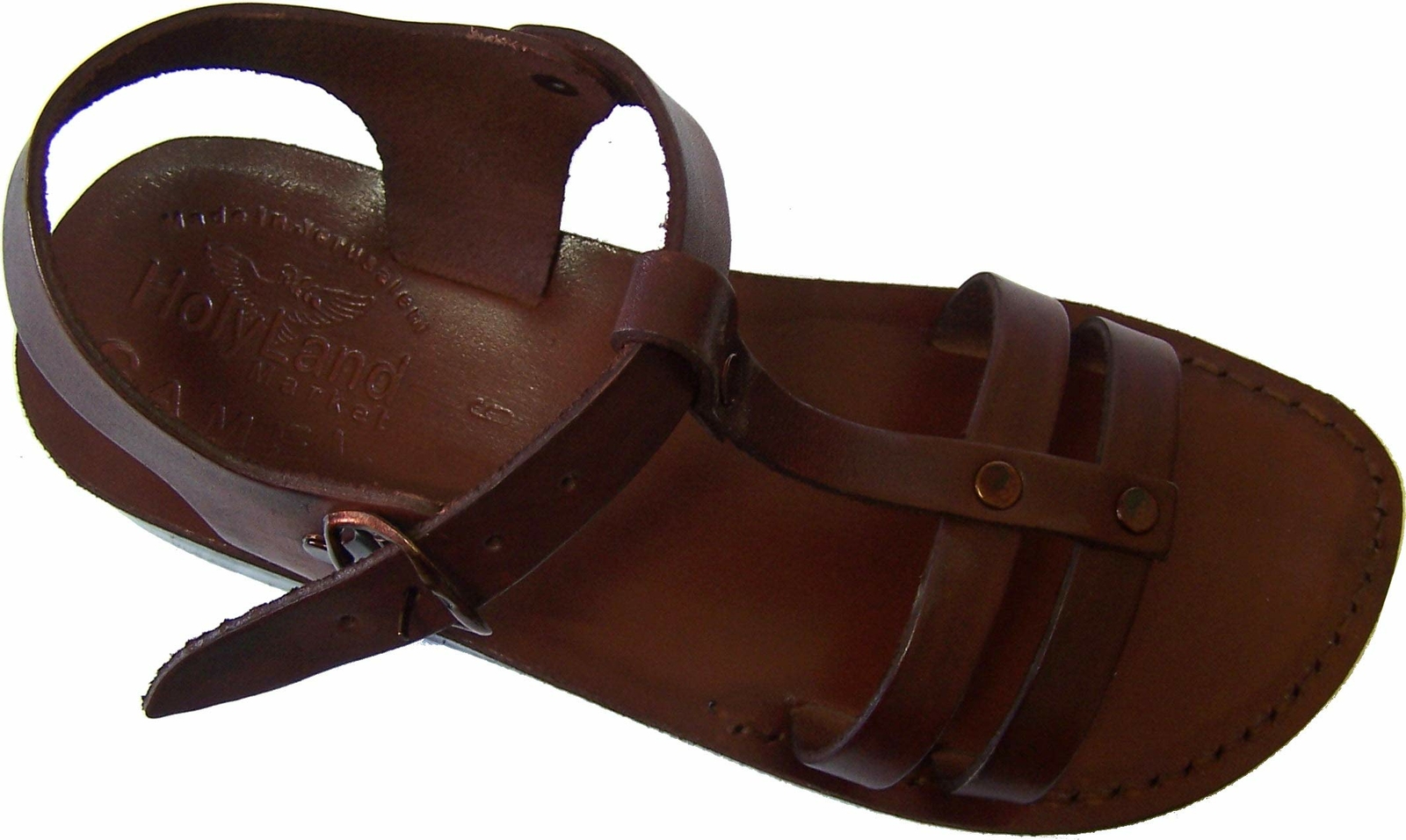 Holy Land Market Unisex Adult Genuine Leather Biblical Sandals (Peter the