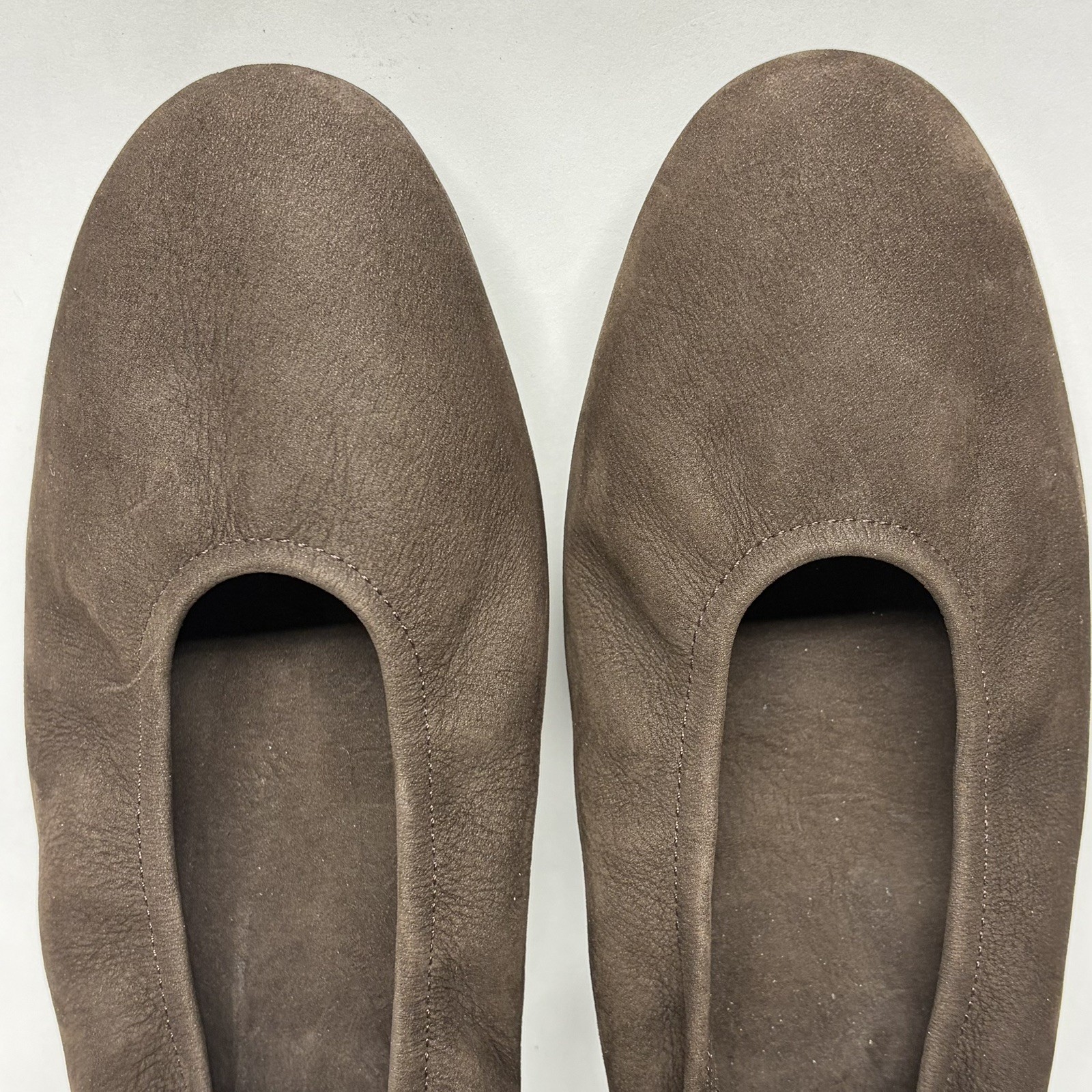 Arche Made In France Brown Leather Flat Comfort Slip On Natural Latex Women 39